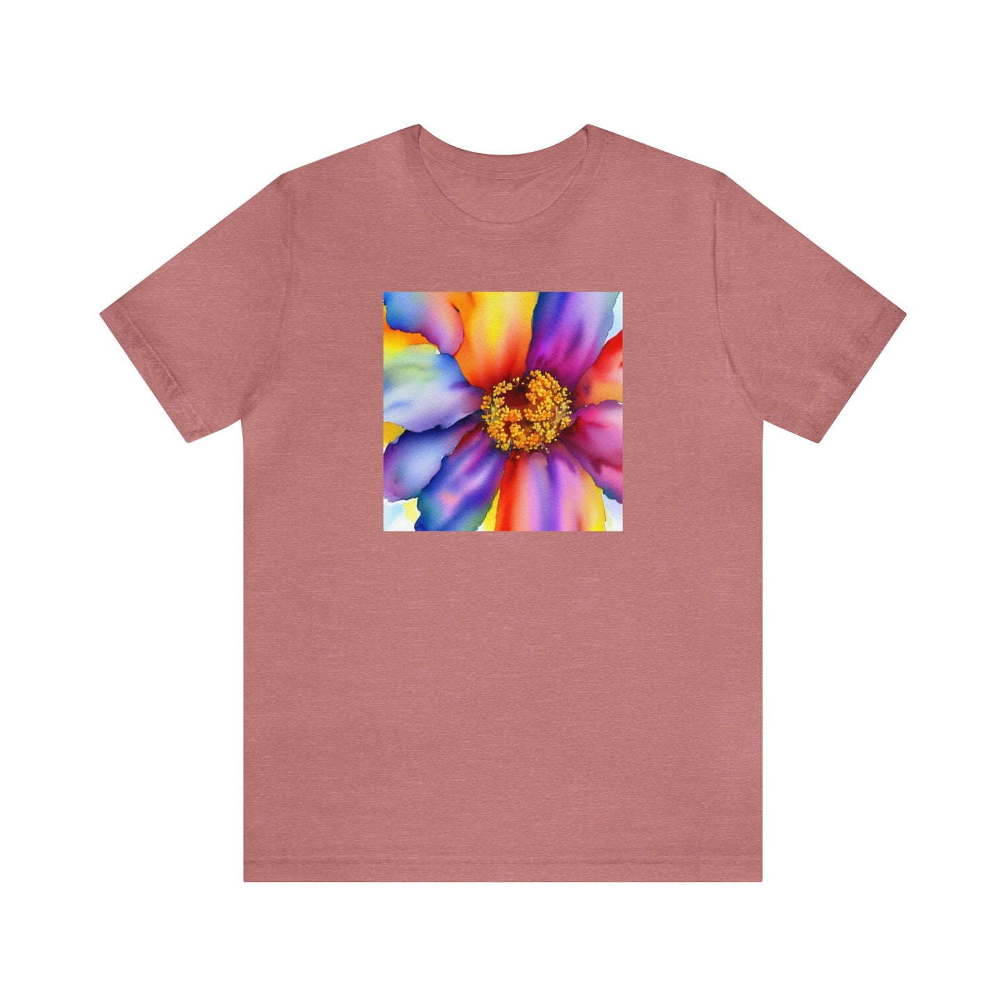Colorful Open Flower Tee