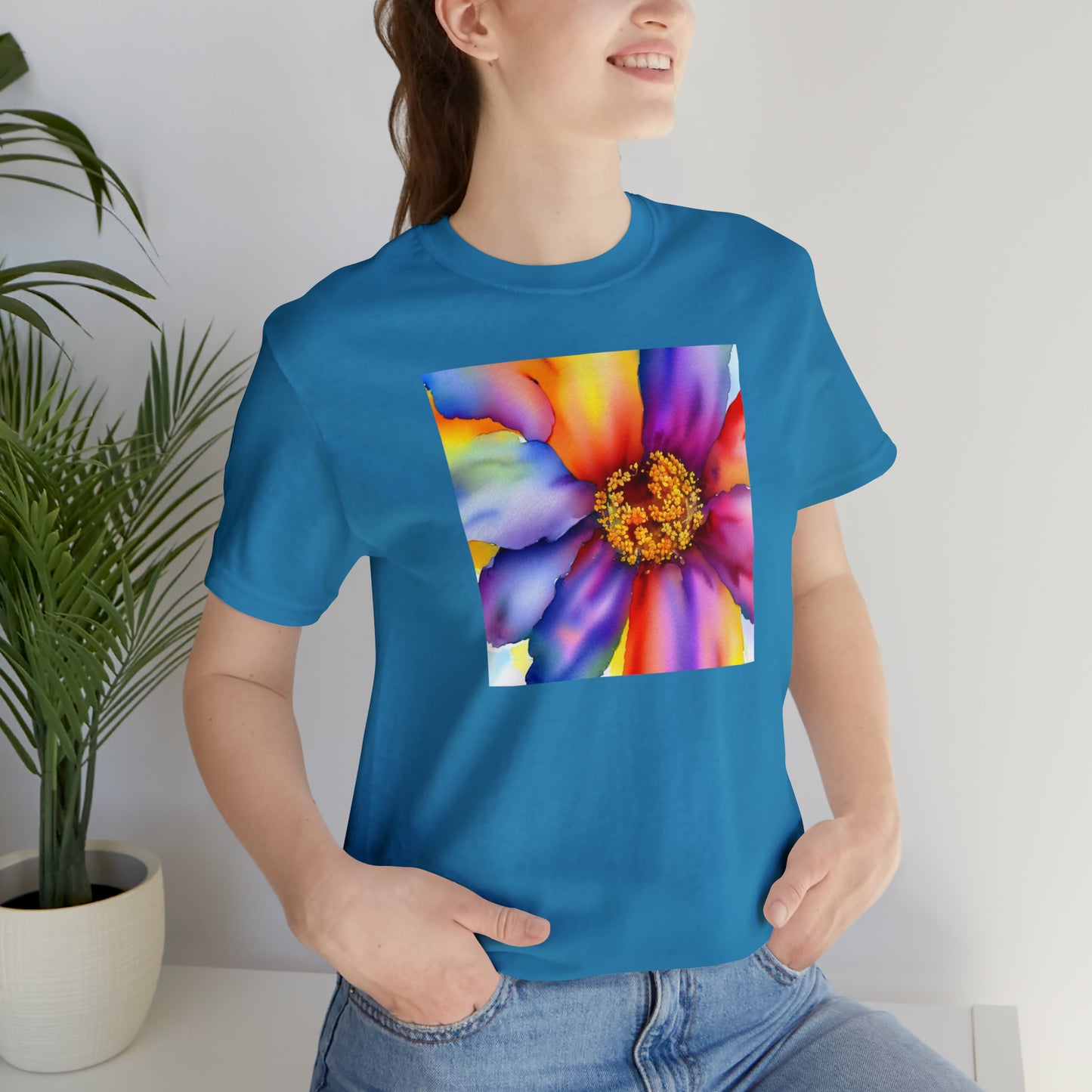 Colorful Open Flower Tee