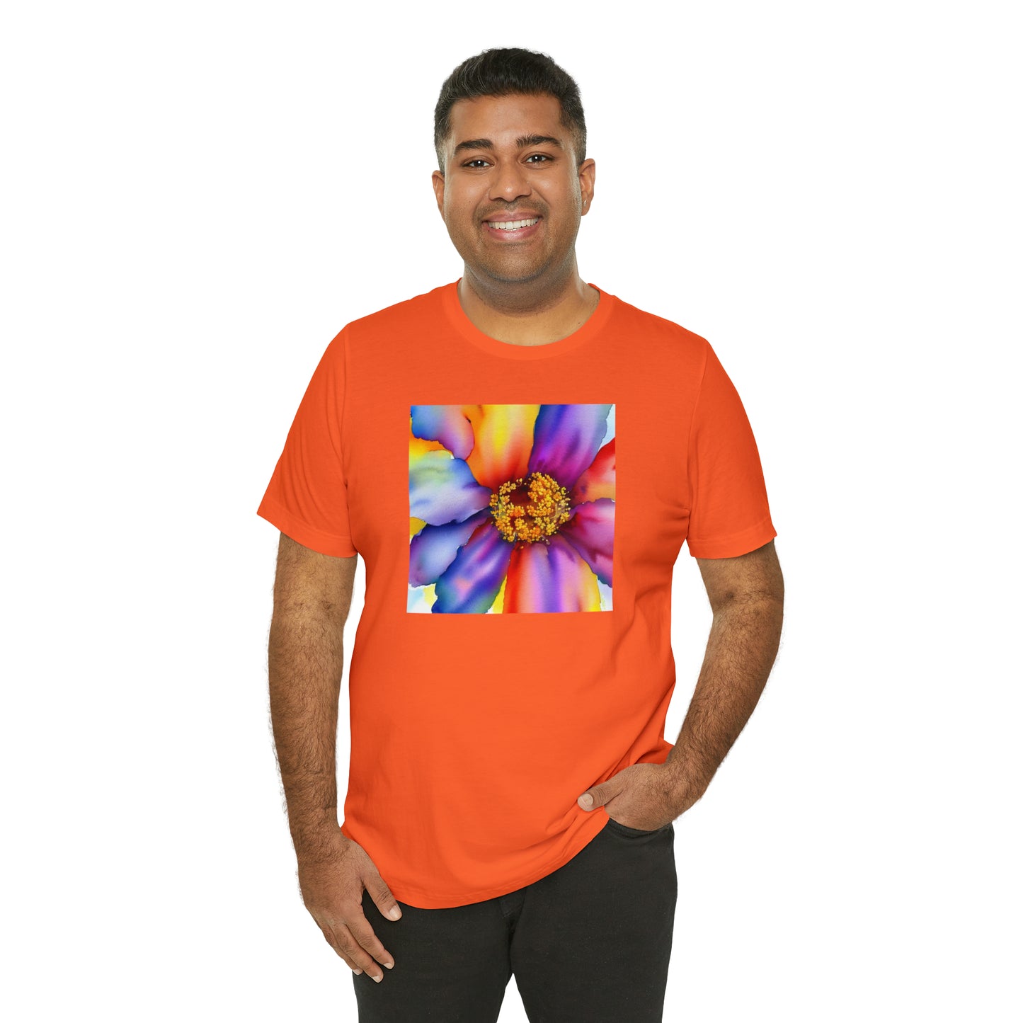 Colorful Open Flower Tee