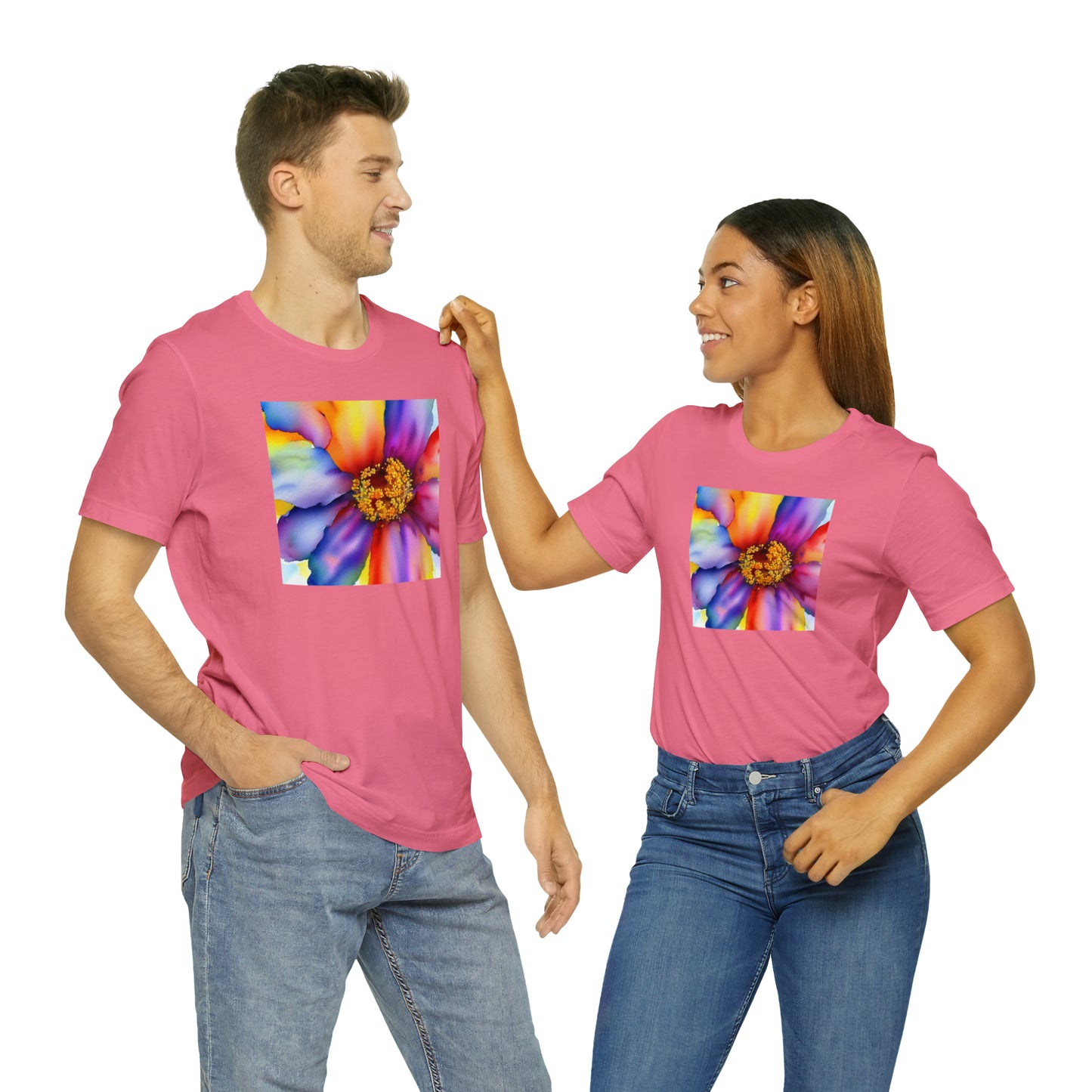 Colorful Open Flower Tee