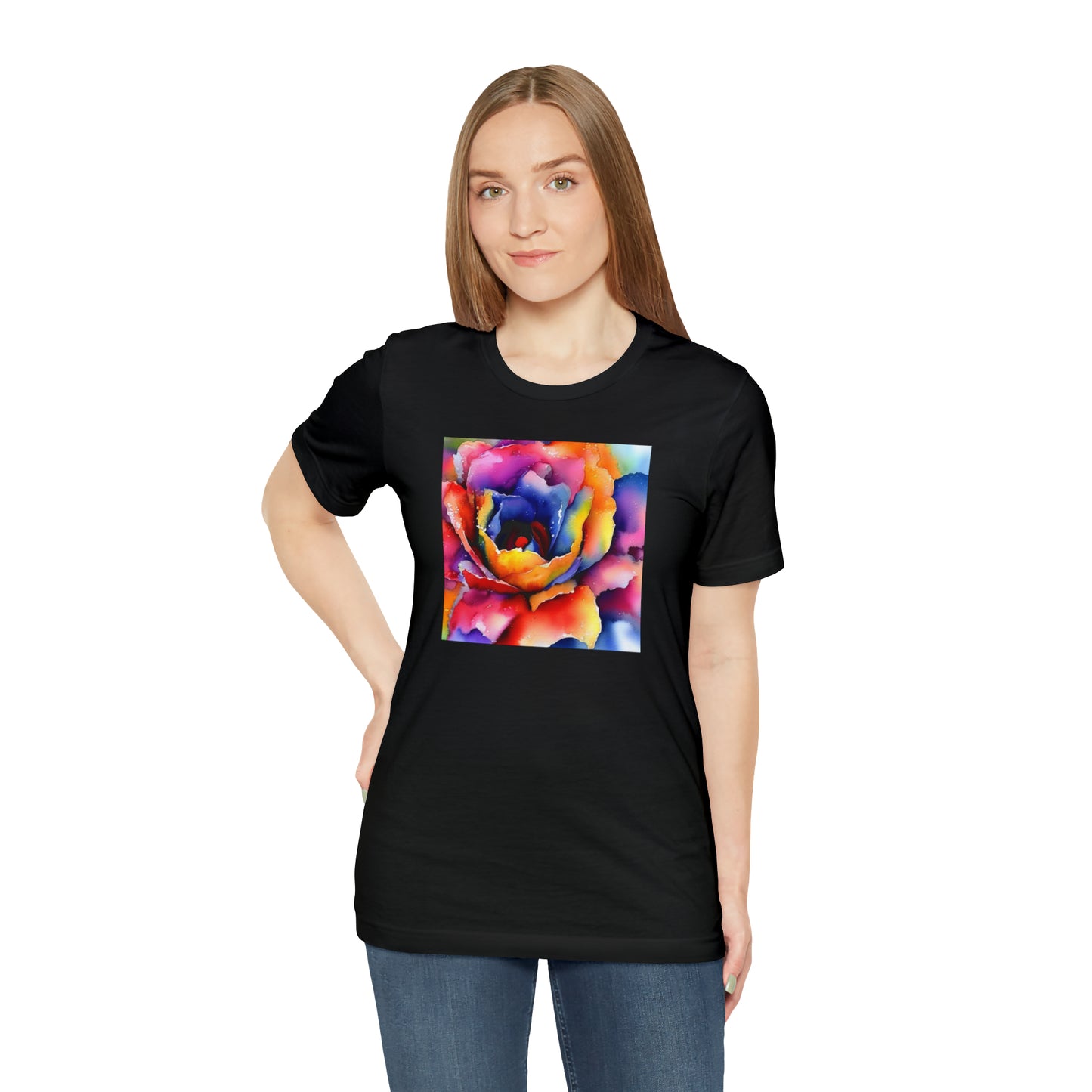 Open Watercolor Flower Tee