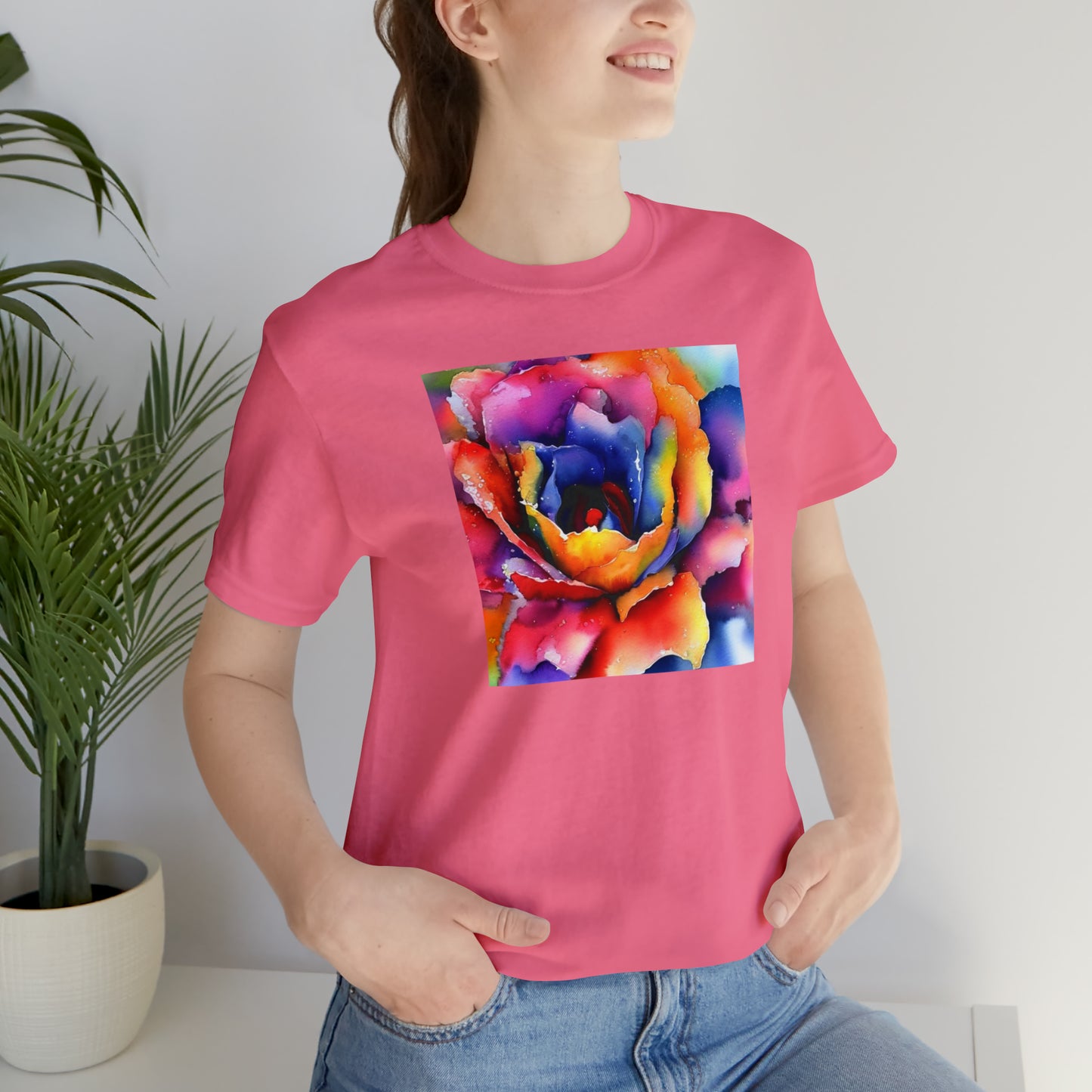 Open Watercolor Flower Tee