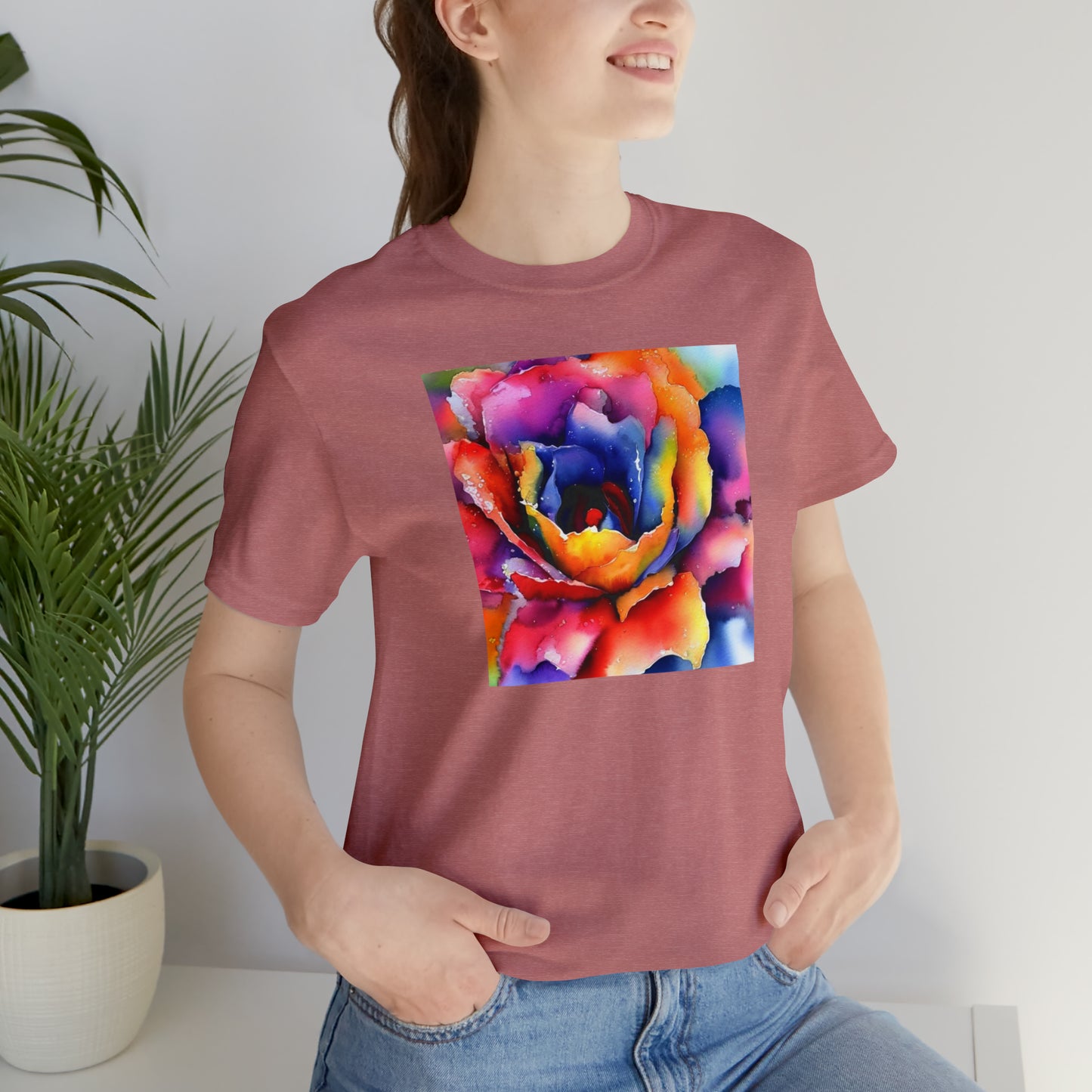 Open Watercolor Flower Tee