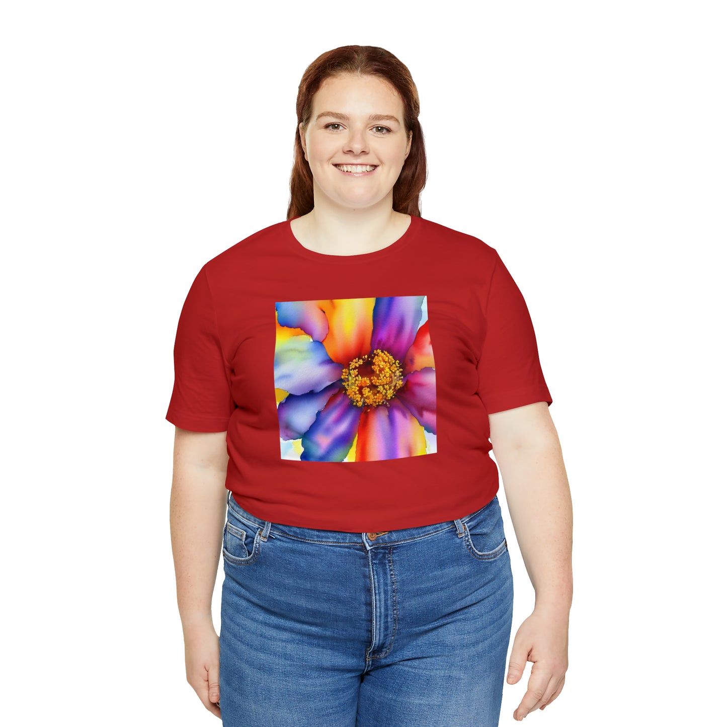 Colorful Open Flower Tee