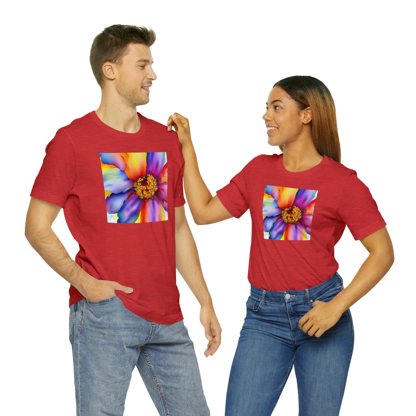 Colorful Open Flower Tee