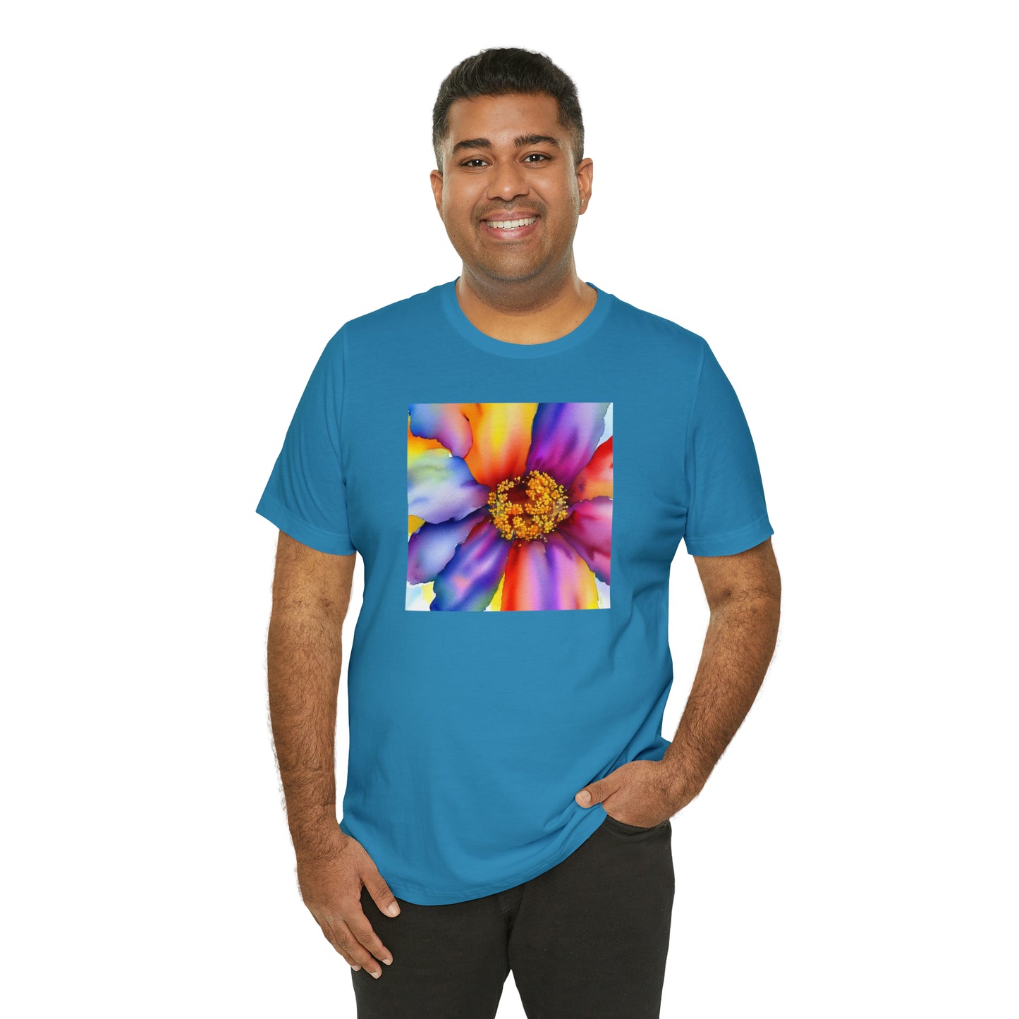 Colorful Open Flower Tee