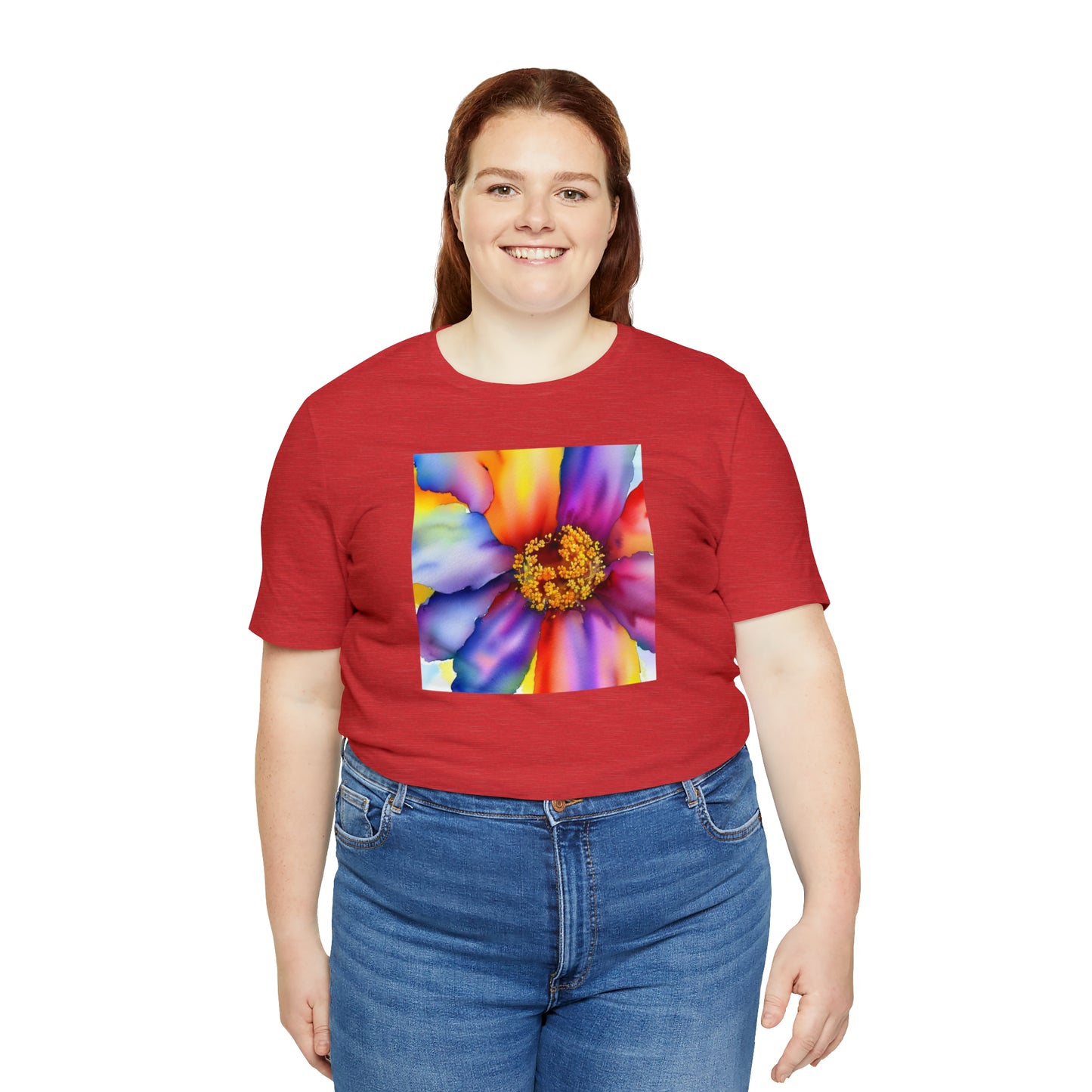 Colorful Open Flower Tee