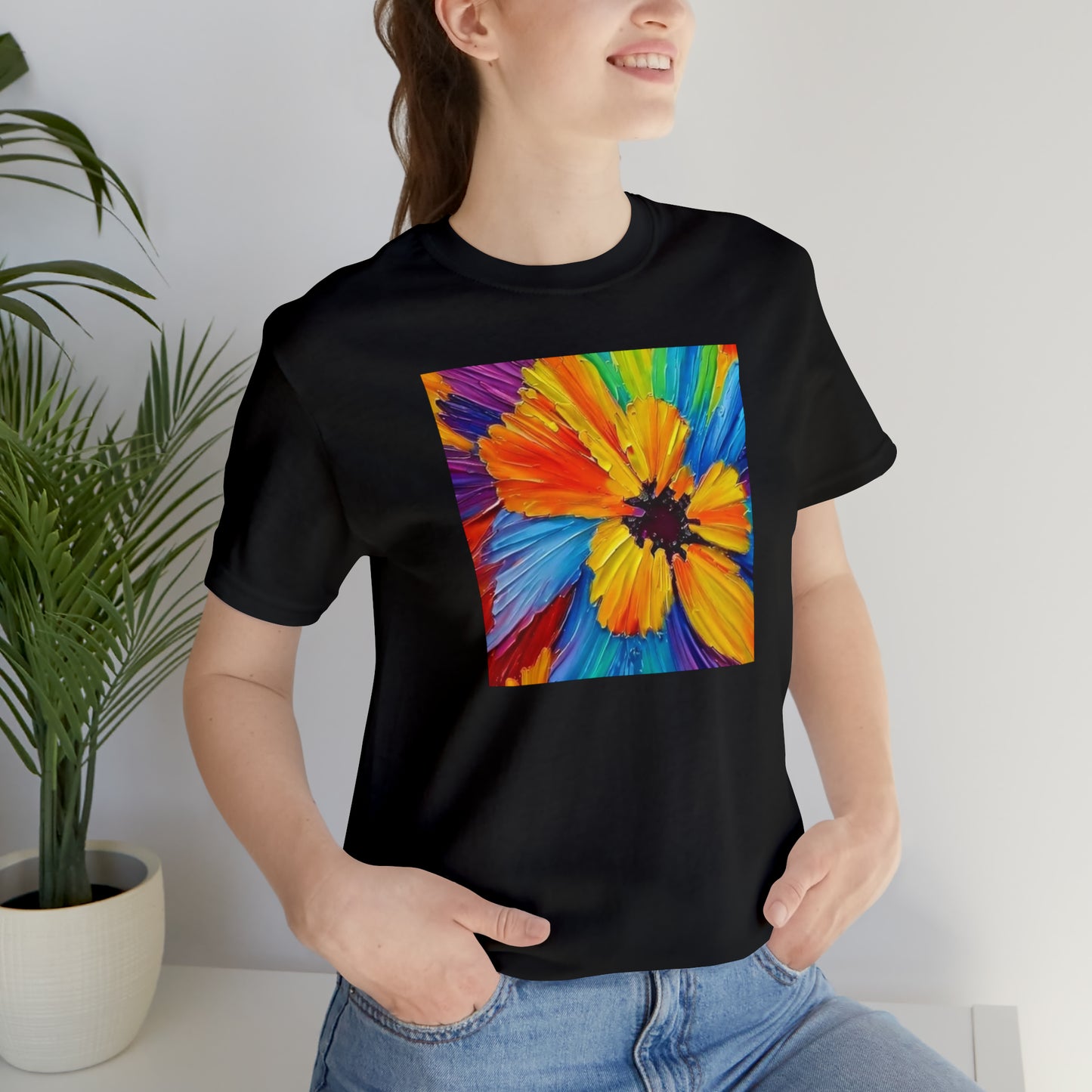 Oil Painted Flower Tee