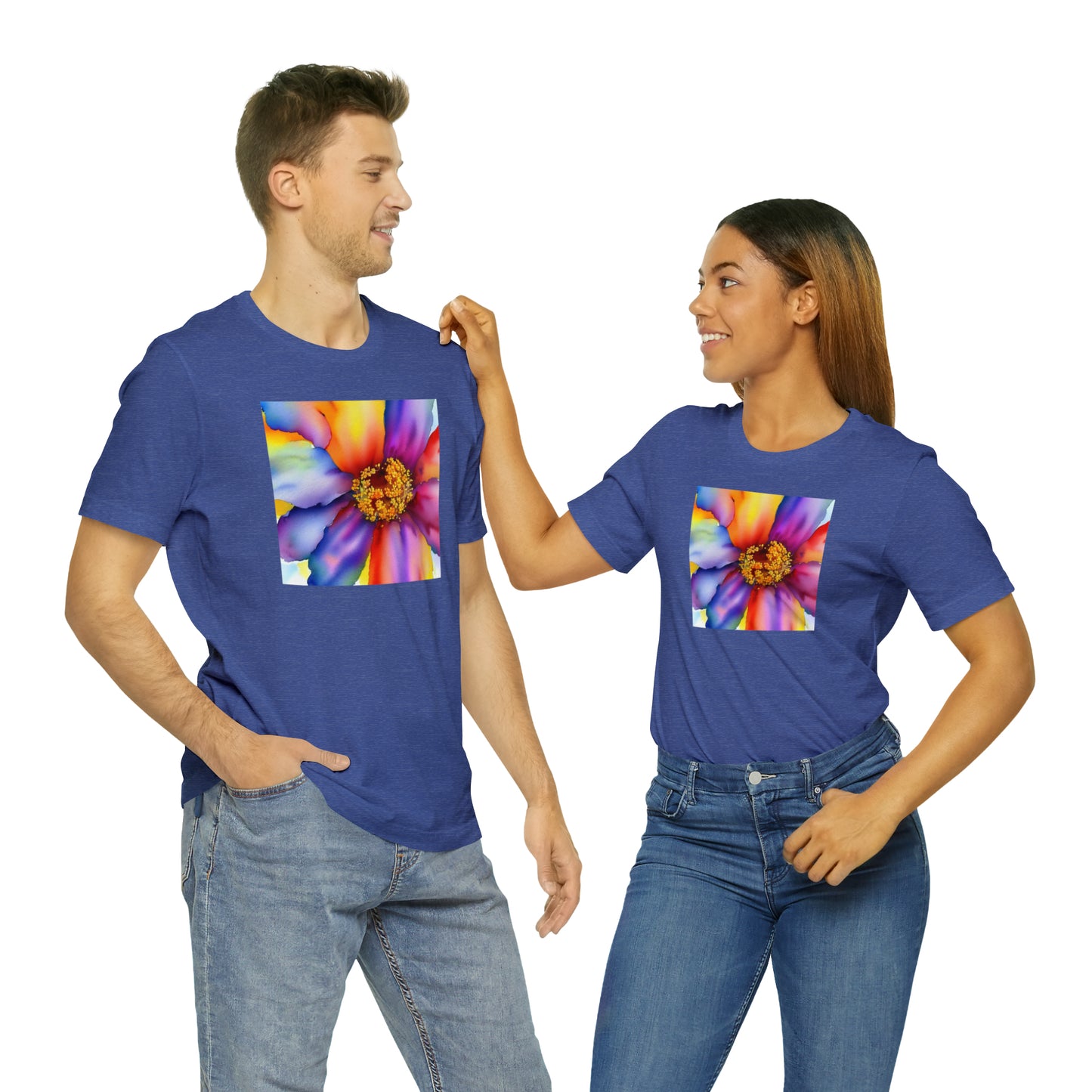 Colorful Open Flower Tee