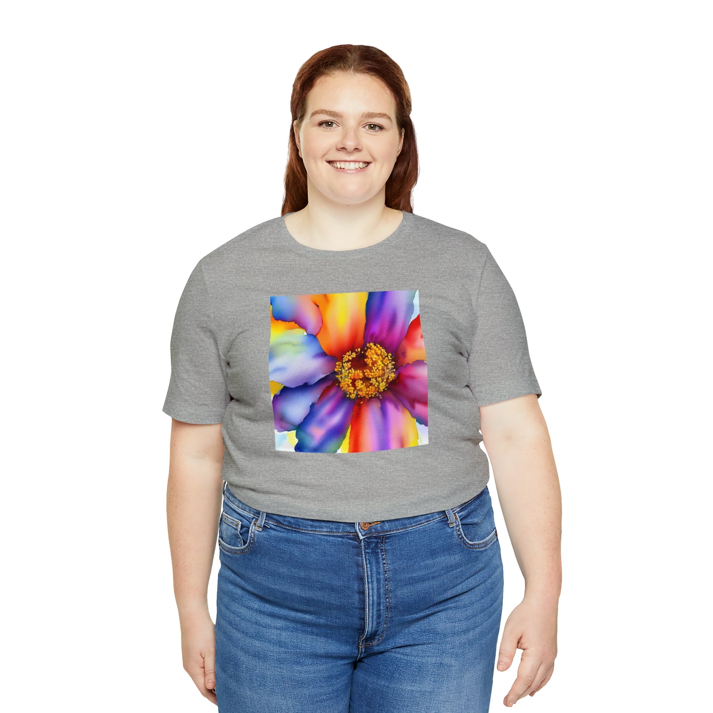 Colorful Open Flower Tee