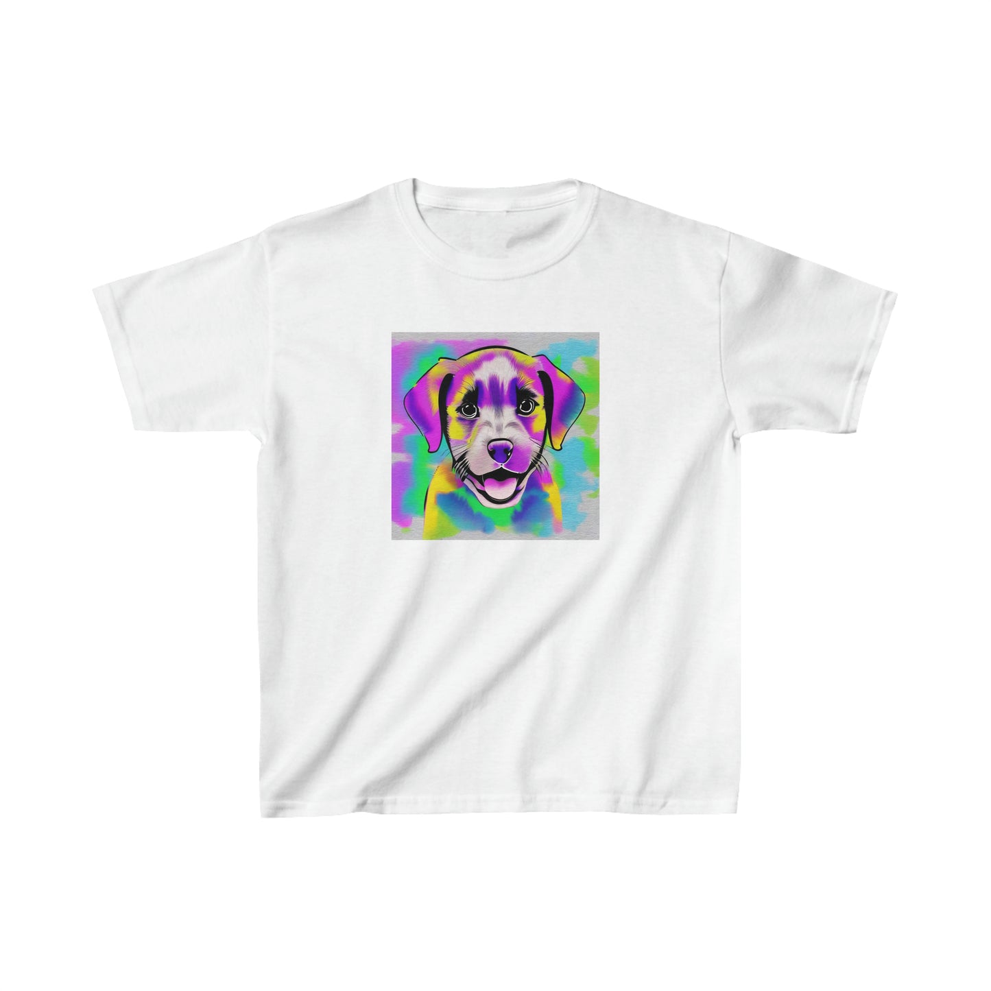 Happy Puppy Color Block Kid's Tee