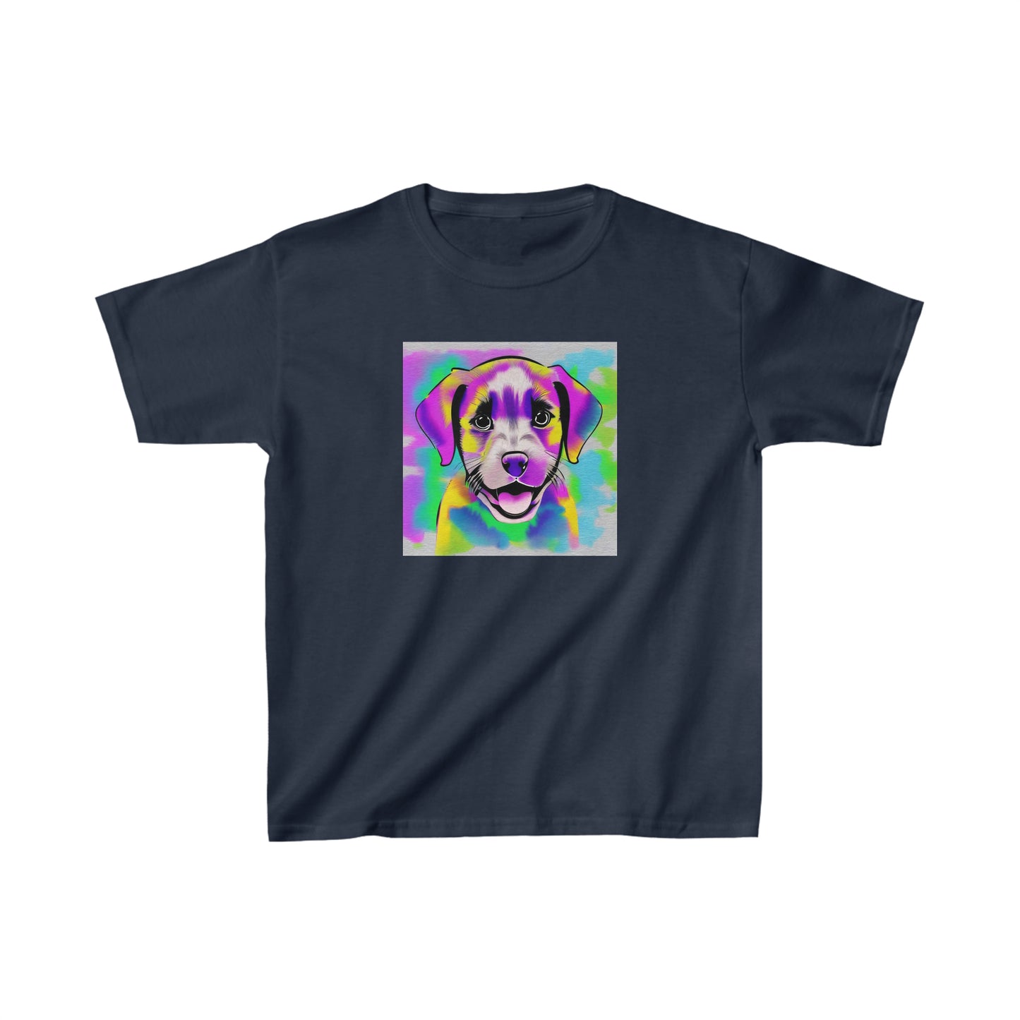 Happy Puppy Color Block Kid's Tee