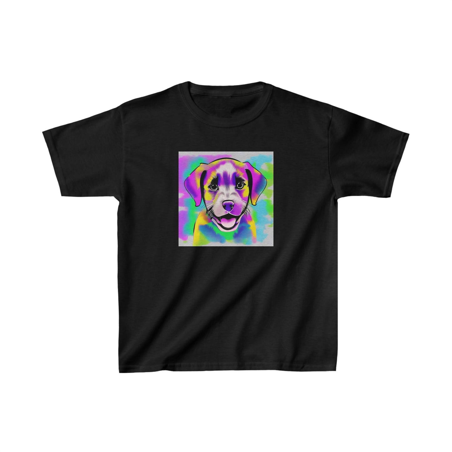 Happy Puppy Color Block Kid's Tee