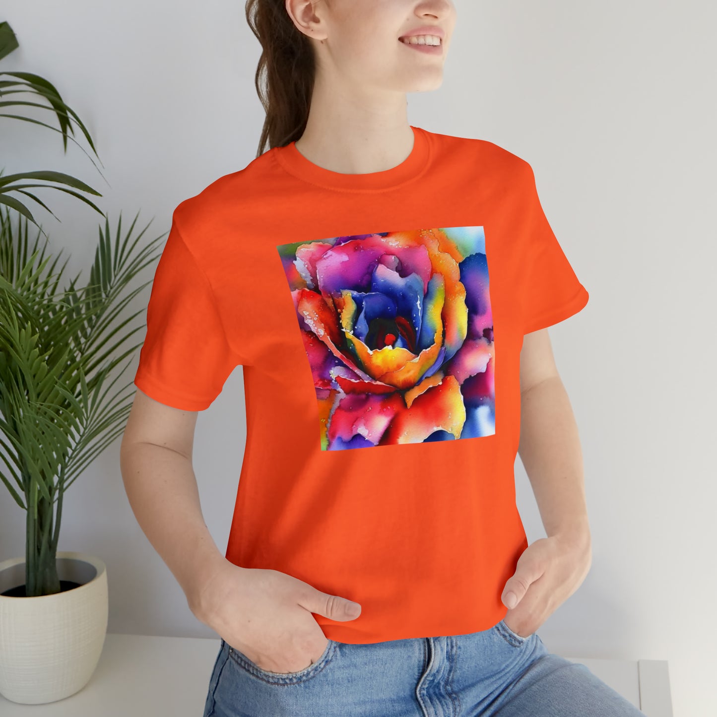 Open Watercolor Flower Tee