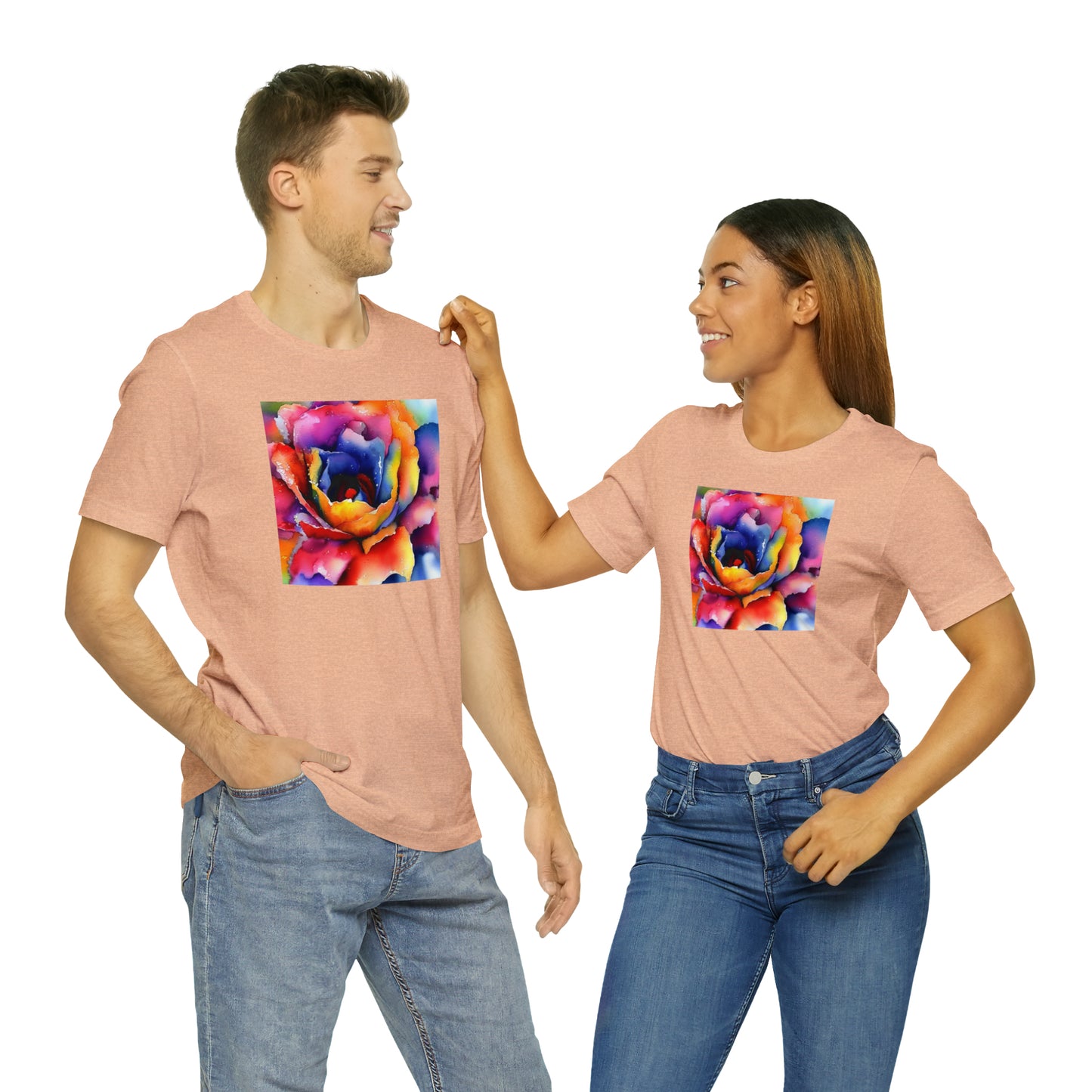 Open Watercolor Flower Tee