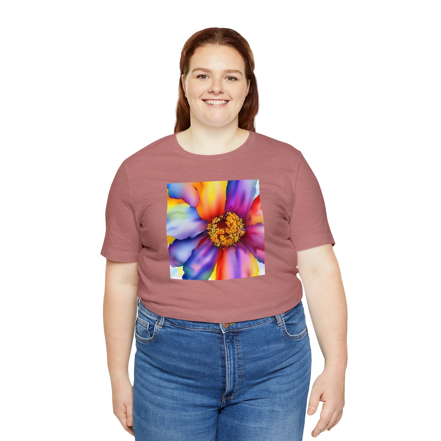Colorful Open Flower Tee