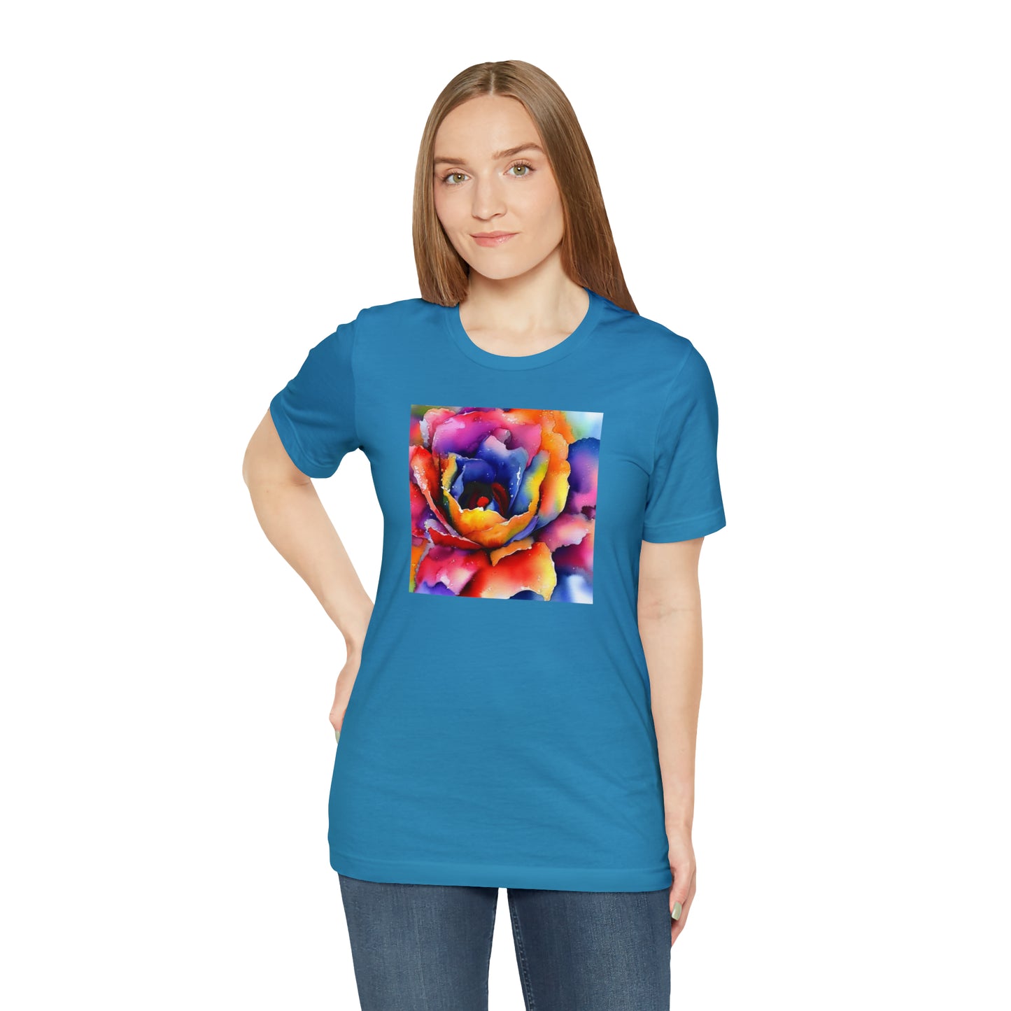 Open Watercolor Flower Tee