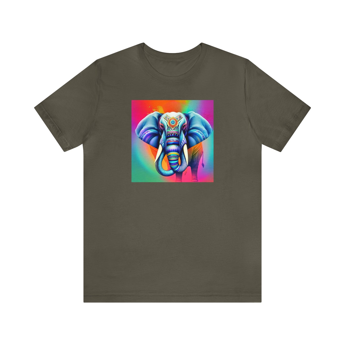 Decorated Elephant Ranibow Tee