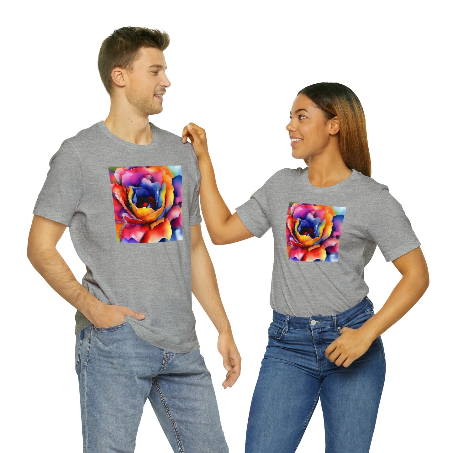 Open Watercolor Flower Tee