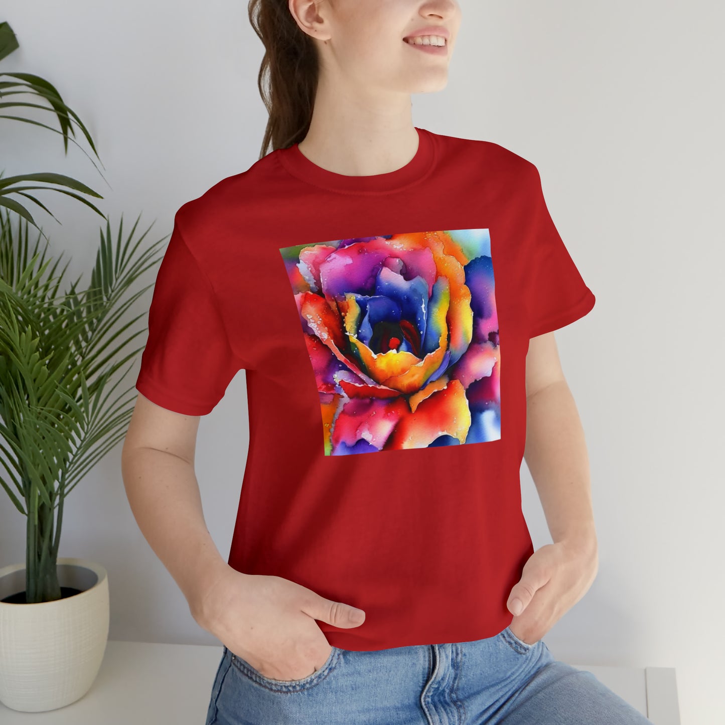 Open Watercolor Flower Tee