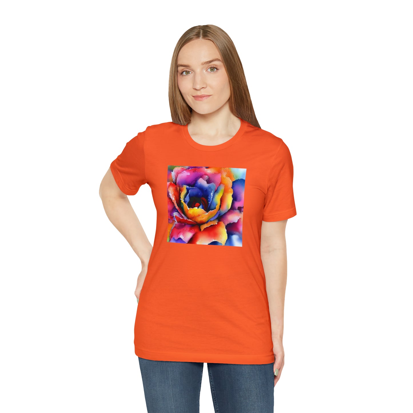 Open Watercolor Flower Tee