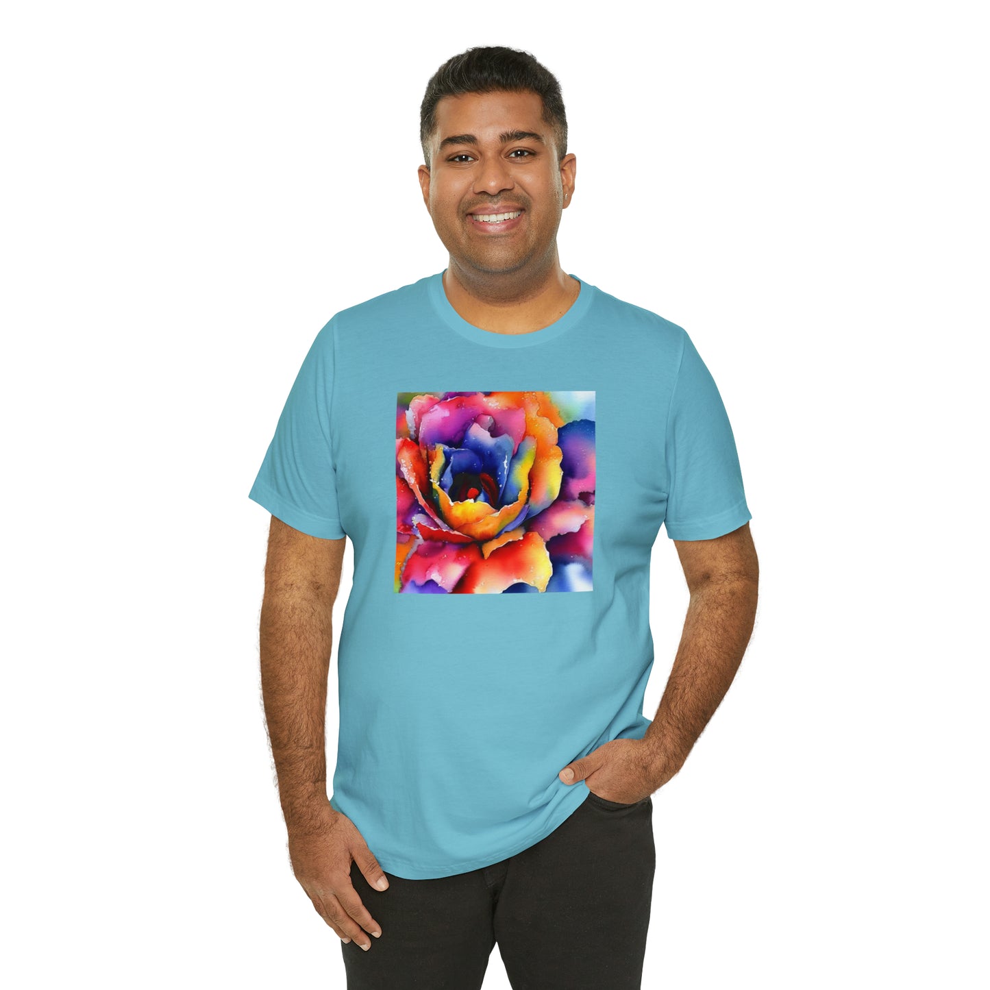 Open Watercolor Flower Tee
