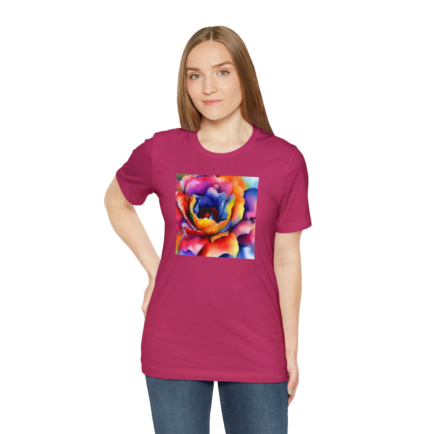 Open Watercolor Flower Tee