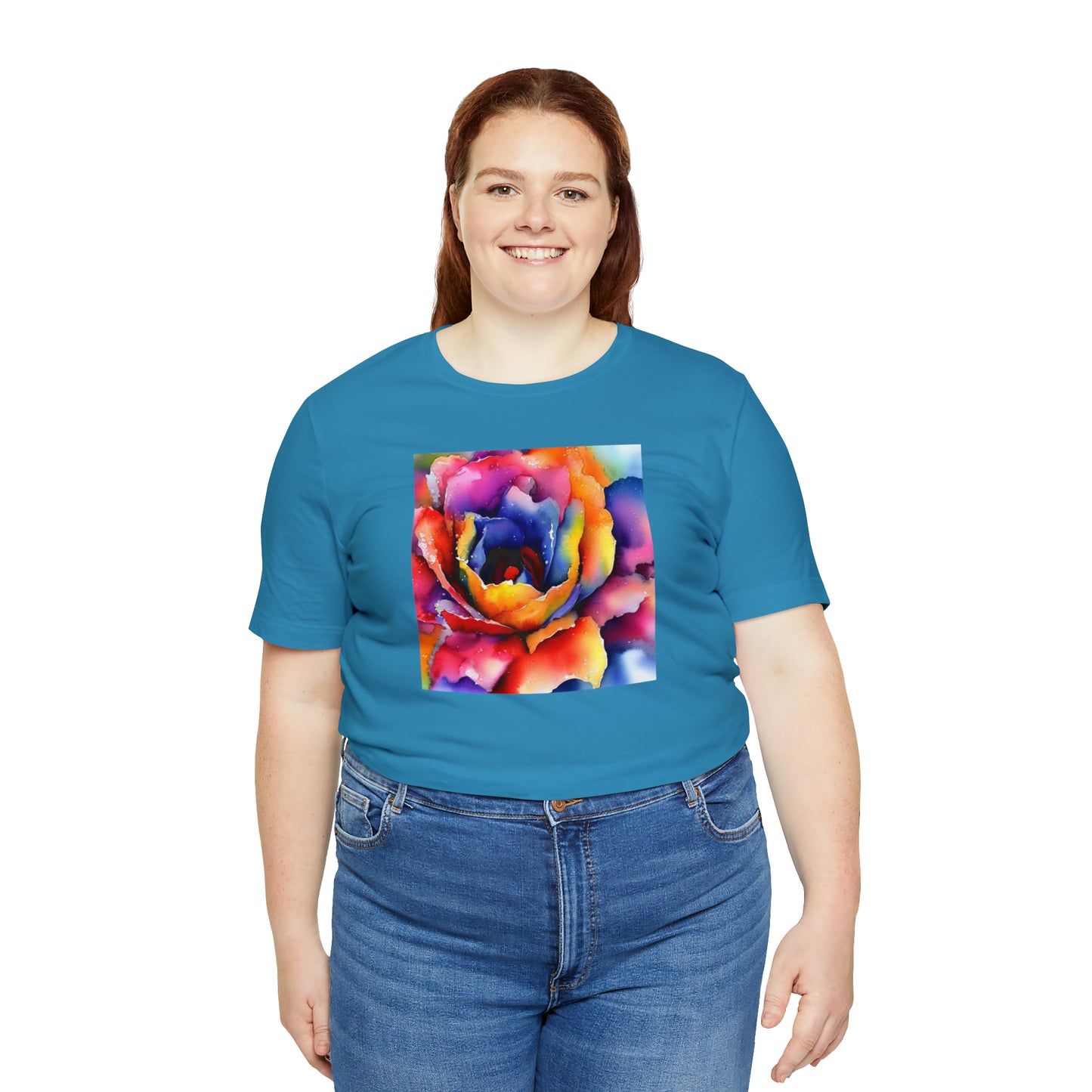 Open Watercolor Flower Tee