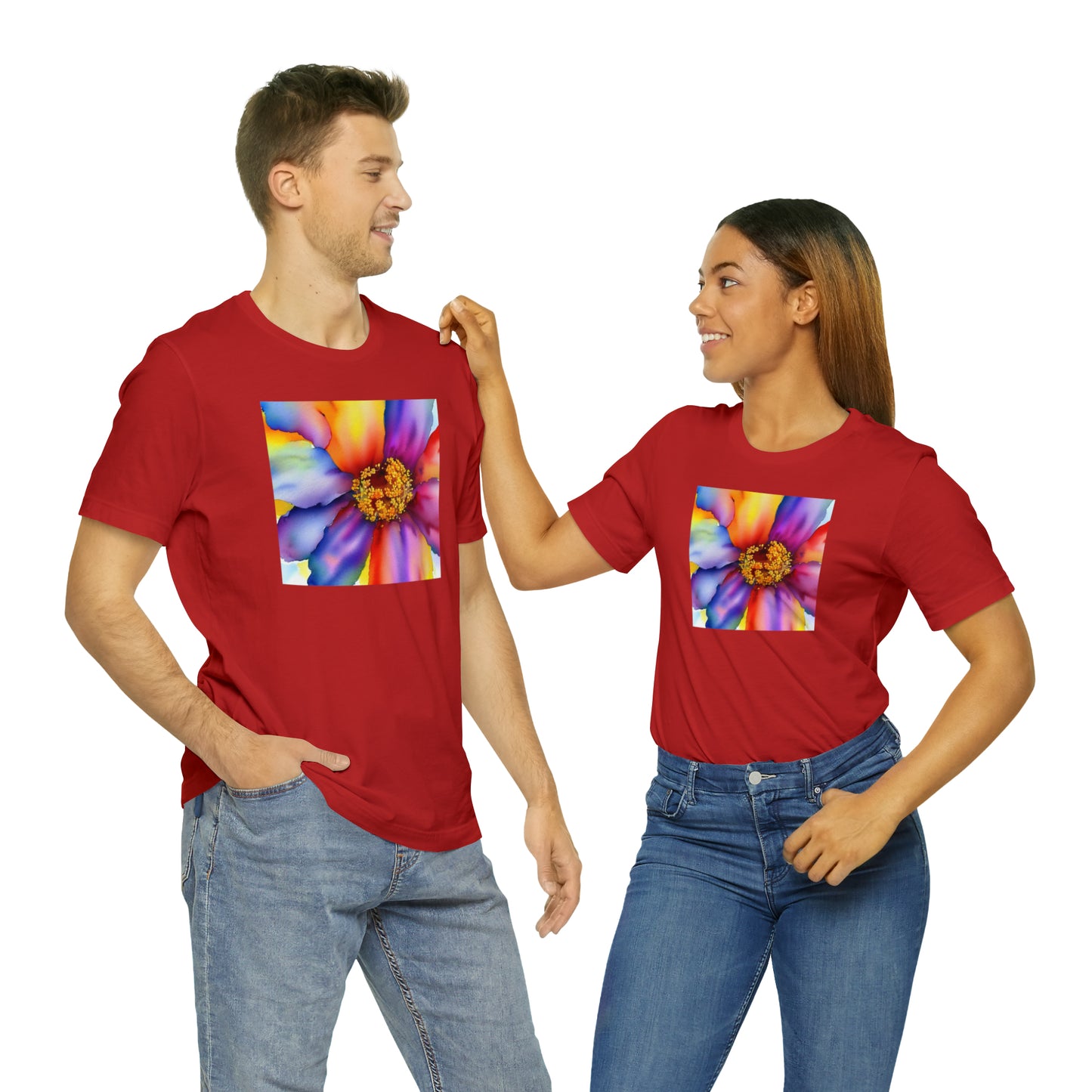 Colorful Open Flower Tee