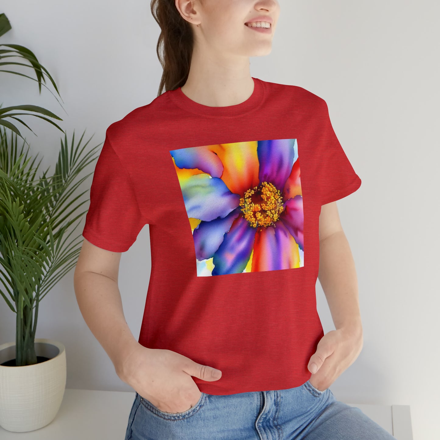 Colorful Open Flower Tee