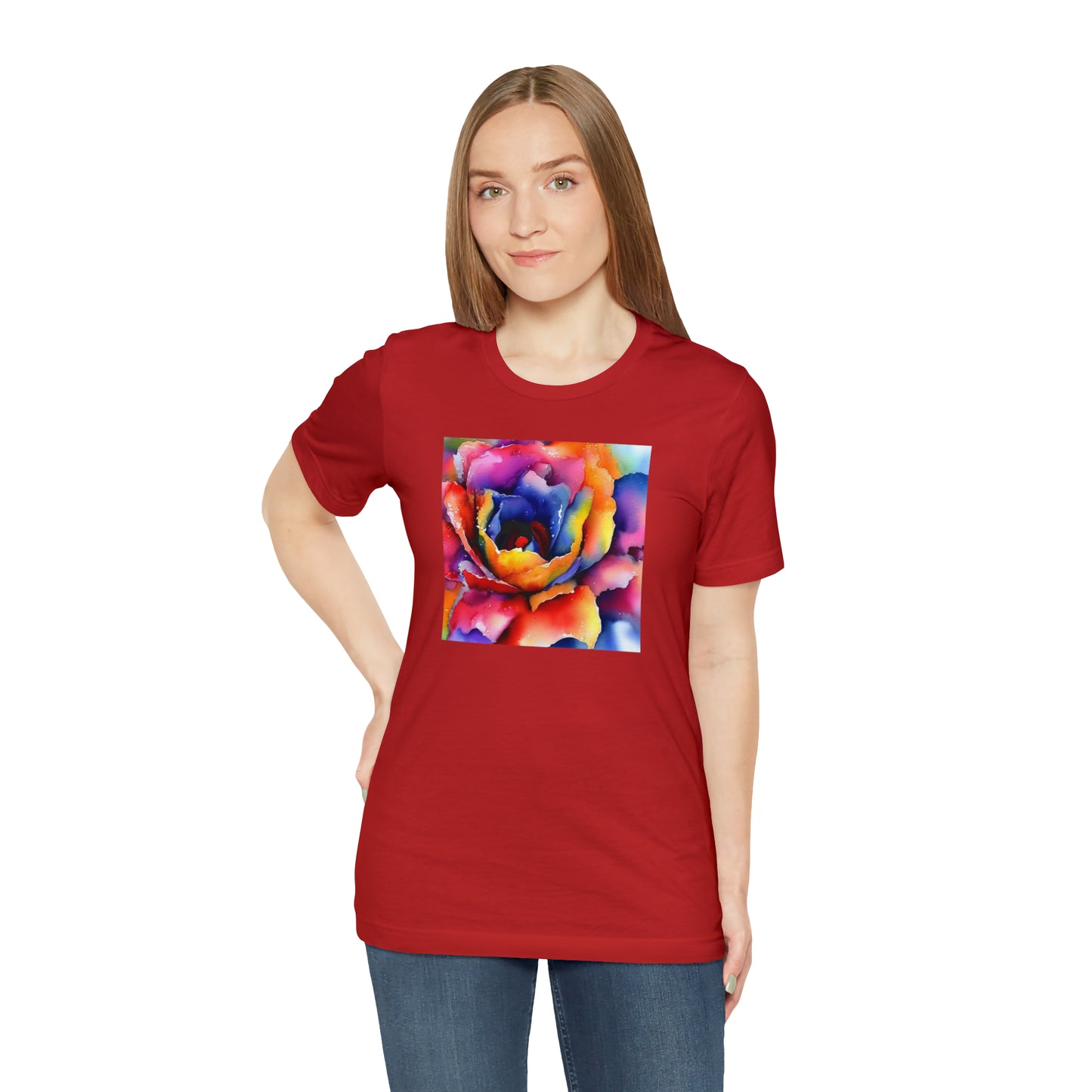 Open Watercolor Flower Tee