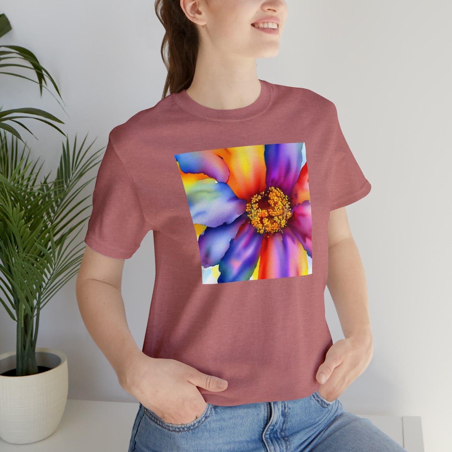 Colorful Open Flower Tee