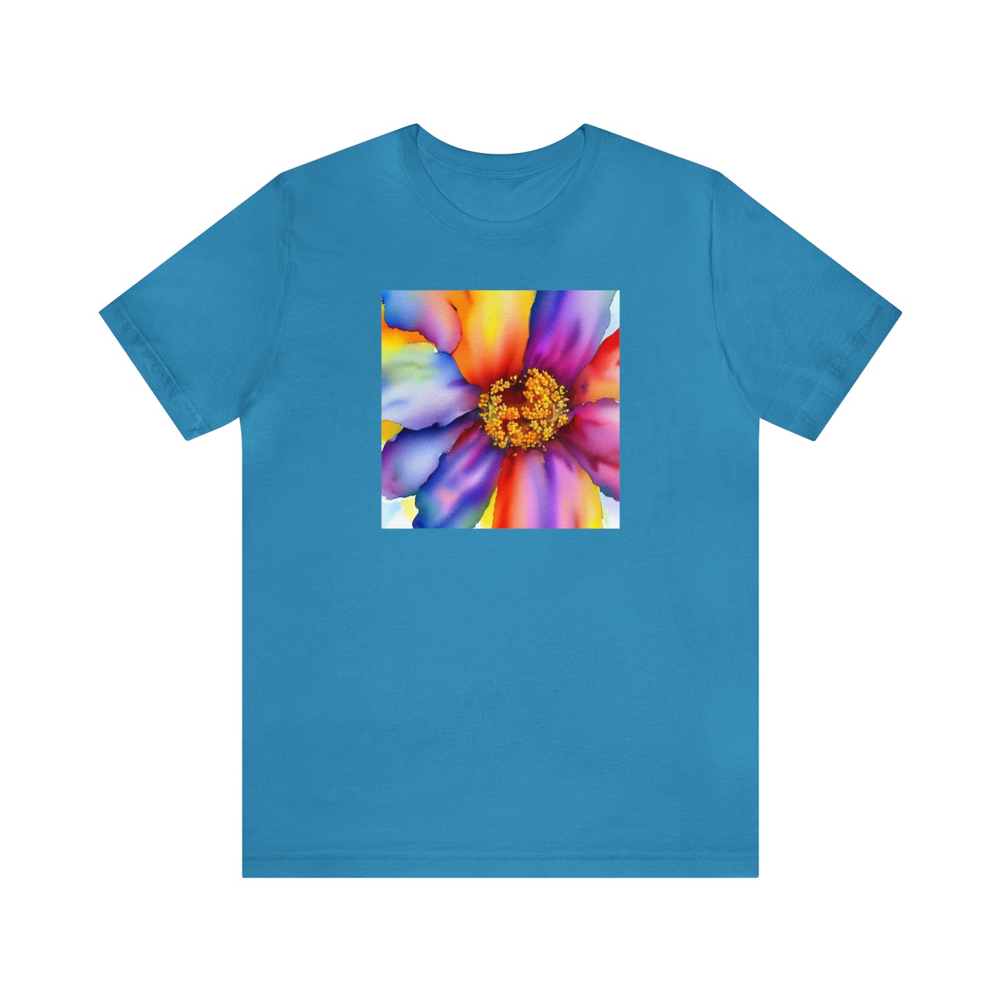 Colorful Open Flower Tee