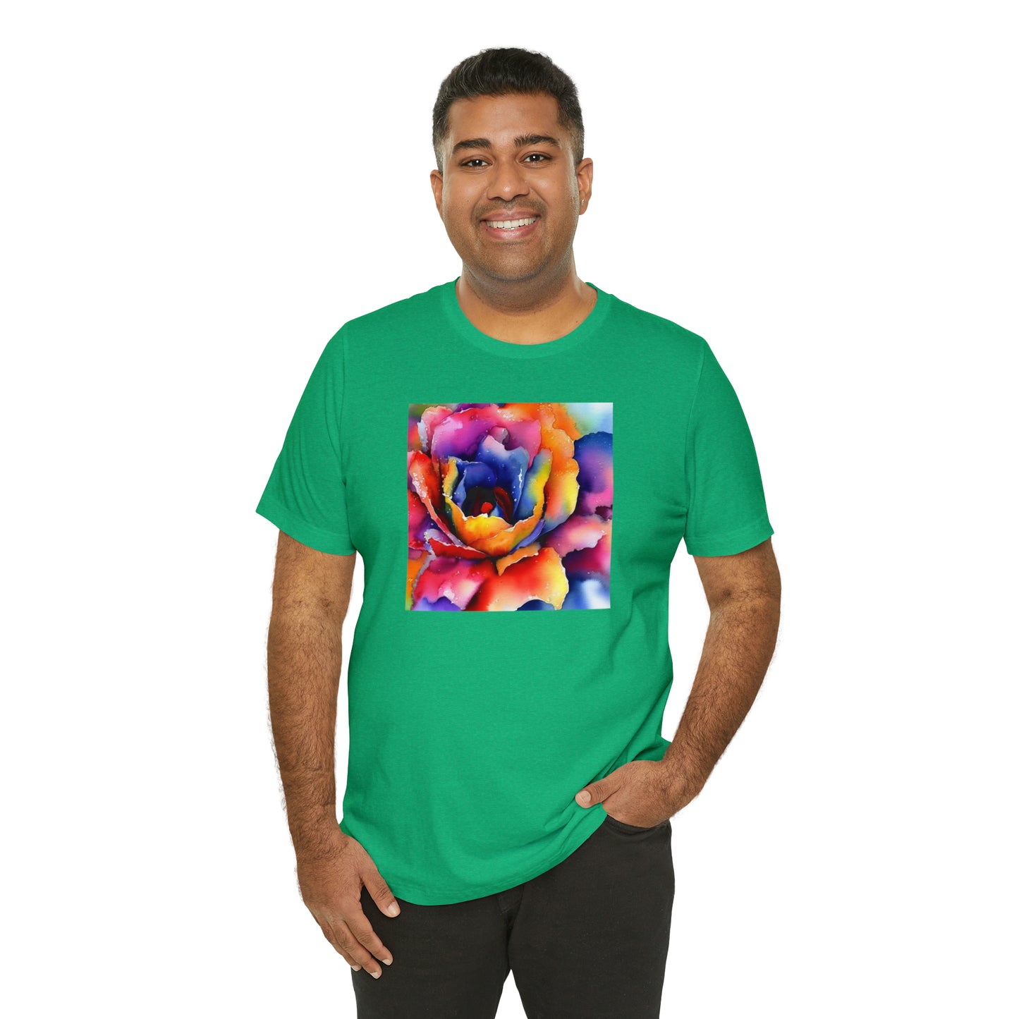 Open Watercolor Flower Tee