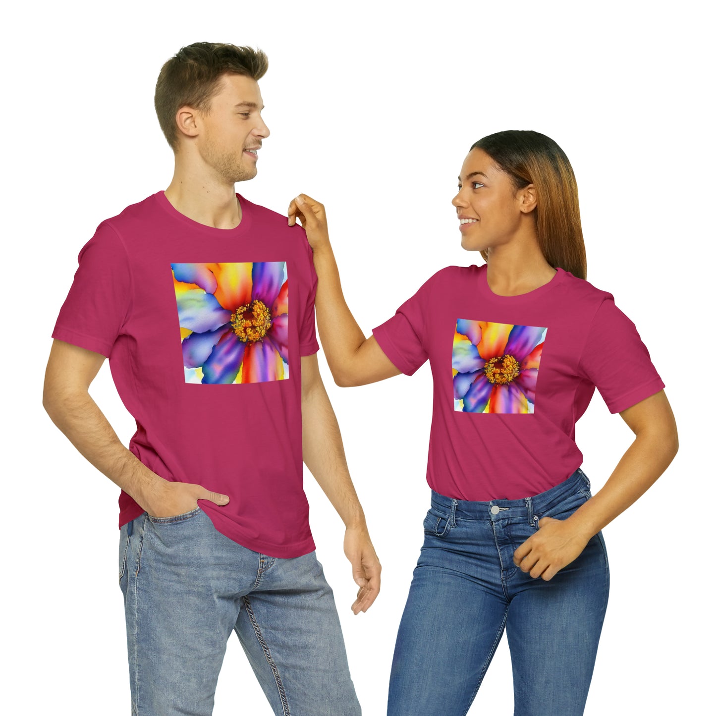 Colorful Open Flower Tee