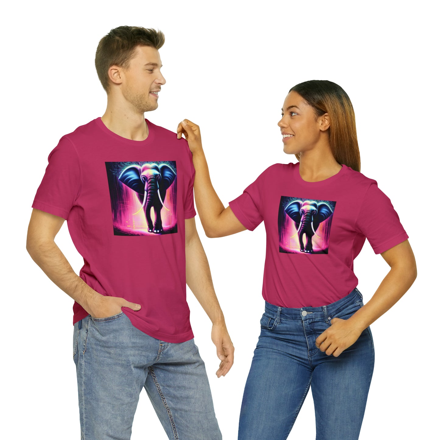 Pink Rain Elephant Tee