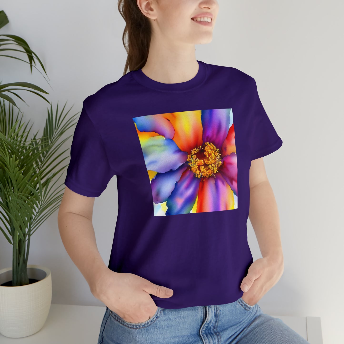 Colorful Open Flower Tee