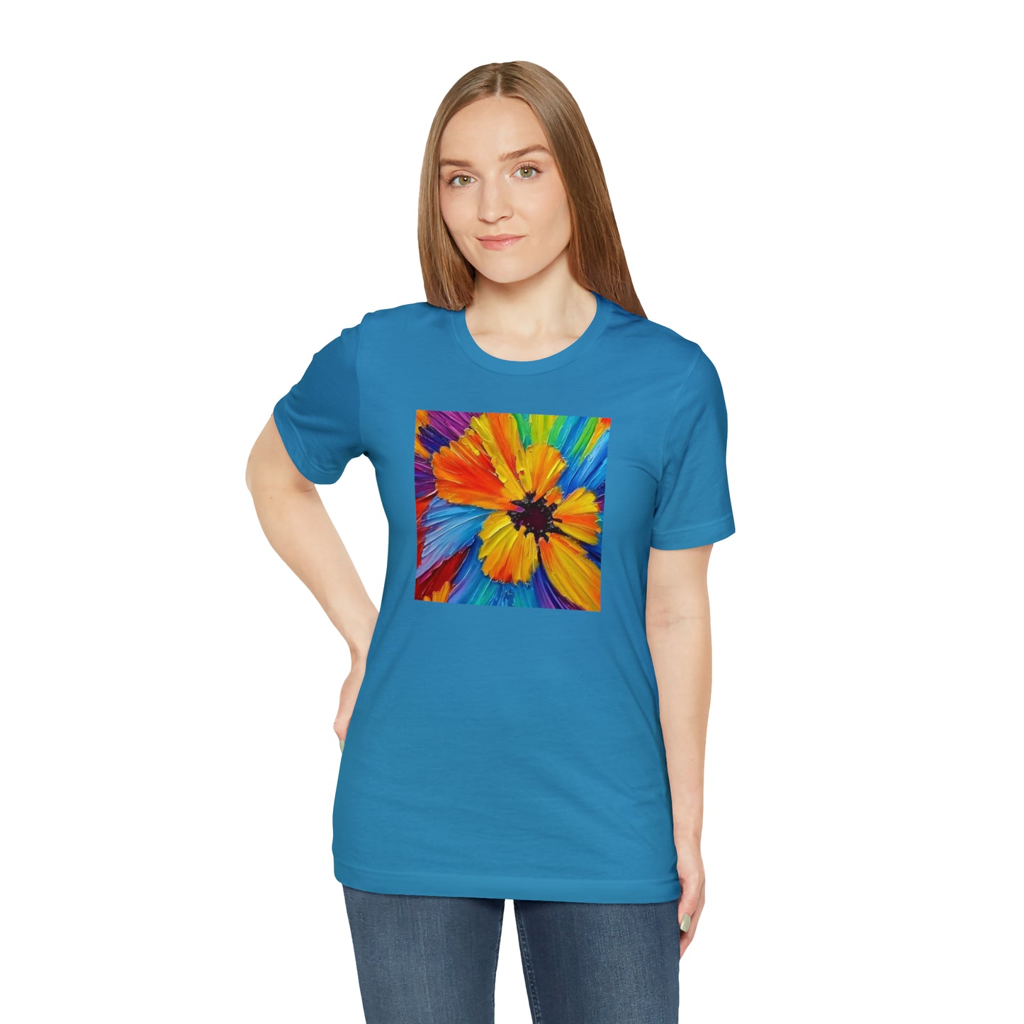 Oil Painted Flower Tee