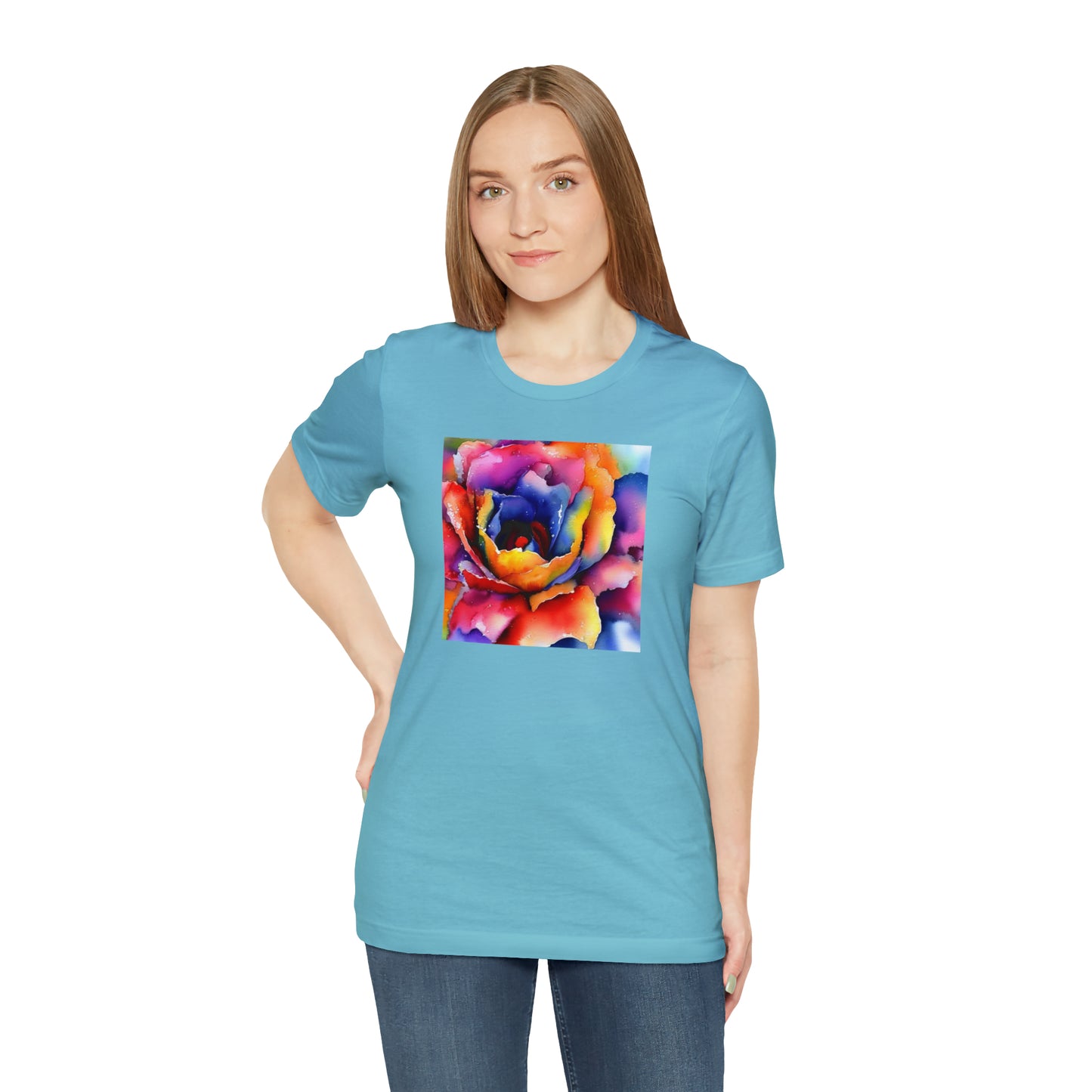 Open Watercolor Flower Tee