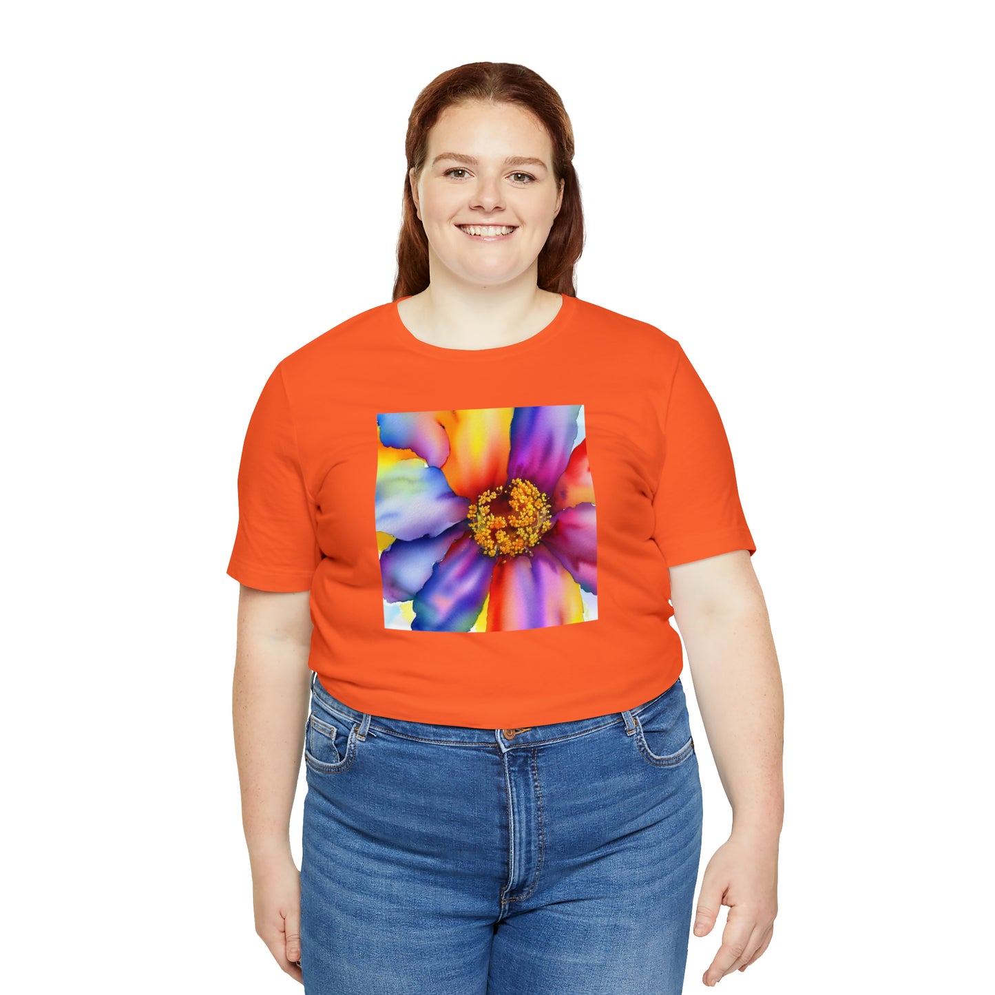 Colorful Open Flower Tee