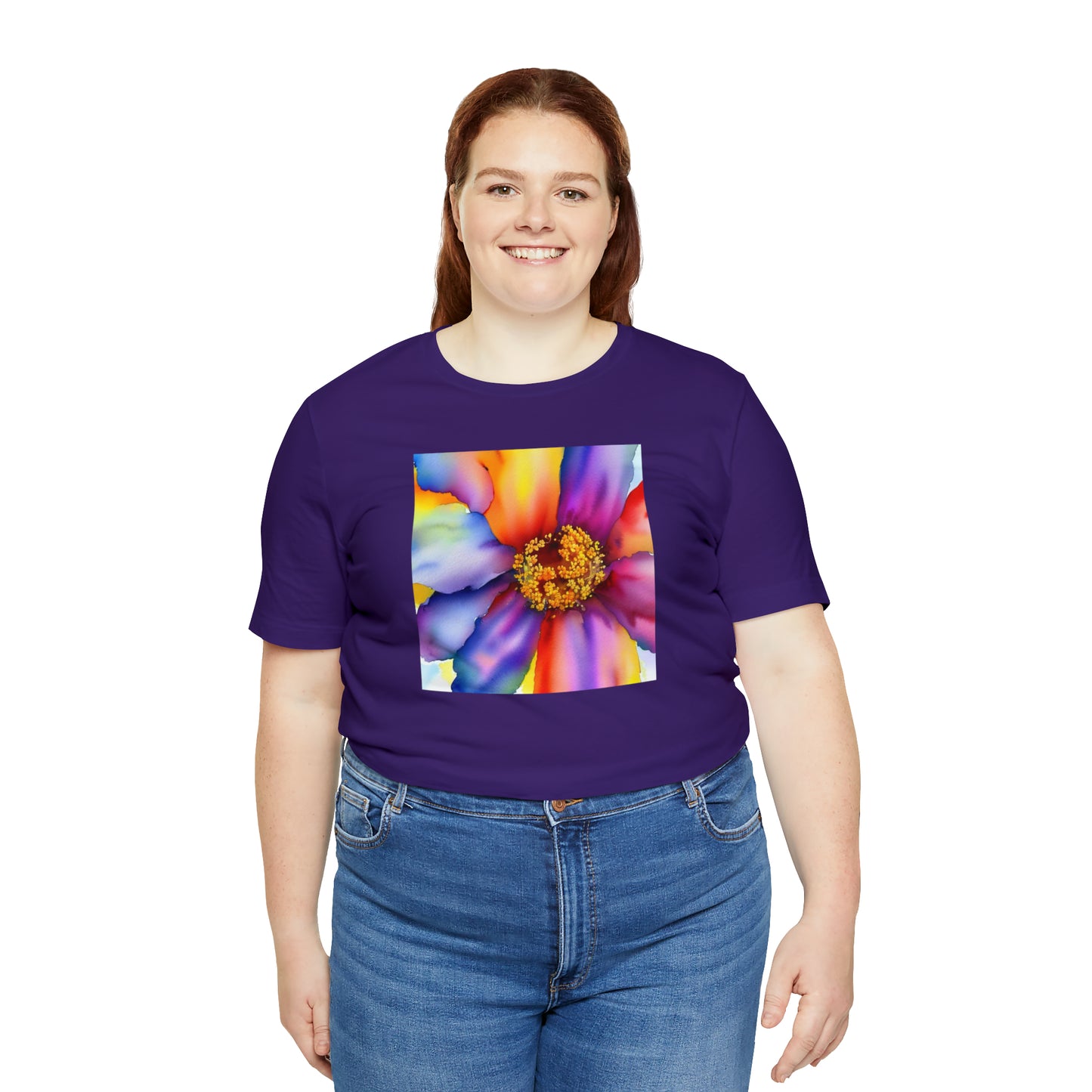 Colorful Open Flower Tee