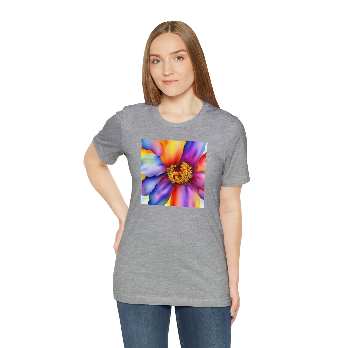 Colorful Open Flower Tee