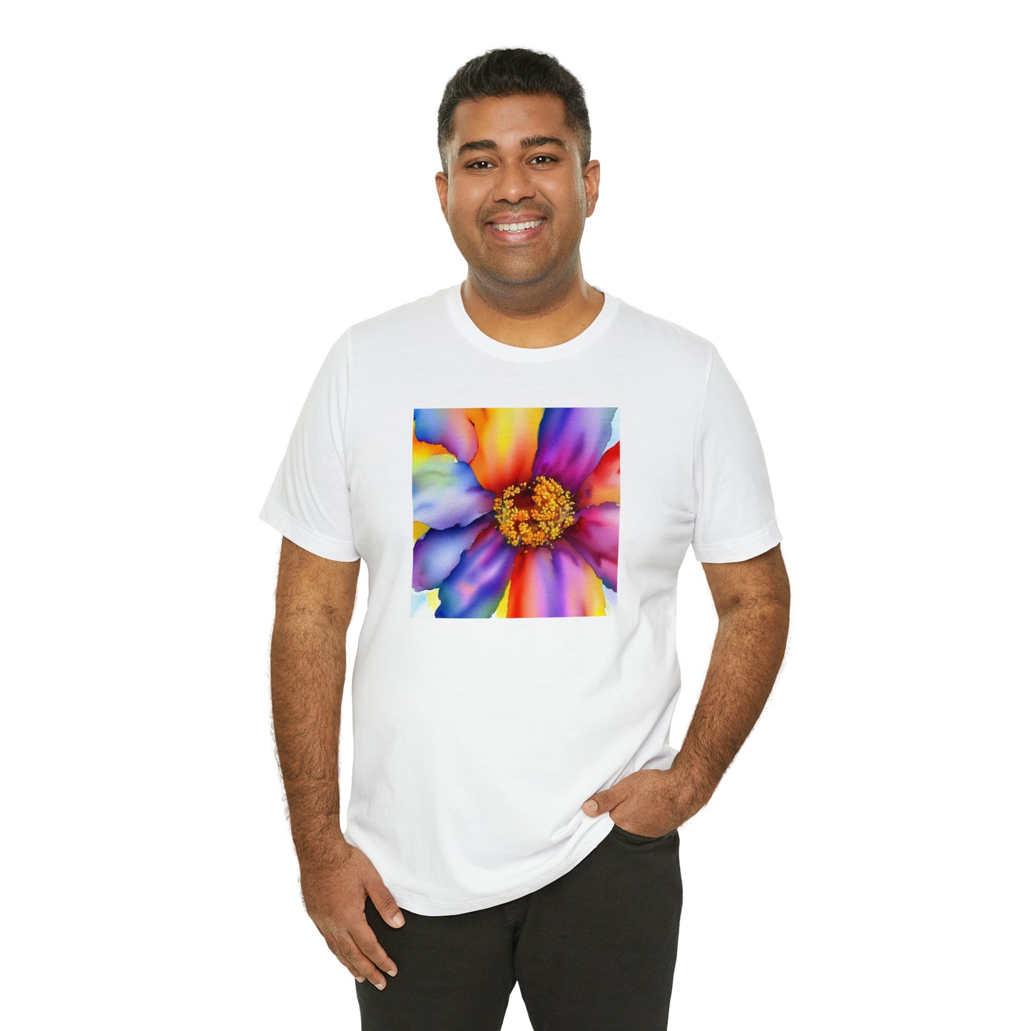 Colorful Open Flower Tee