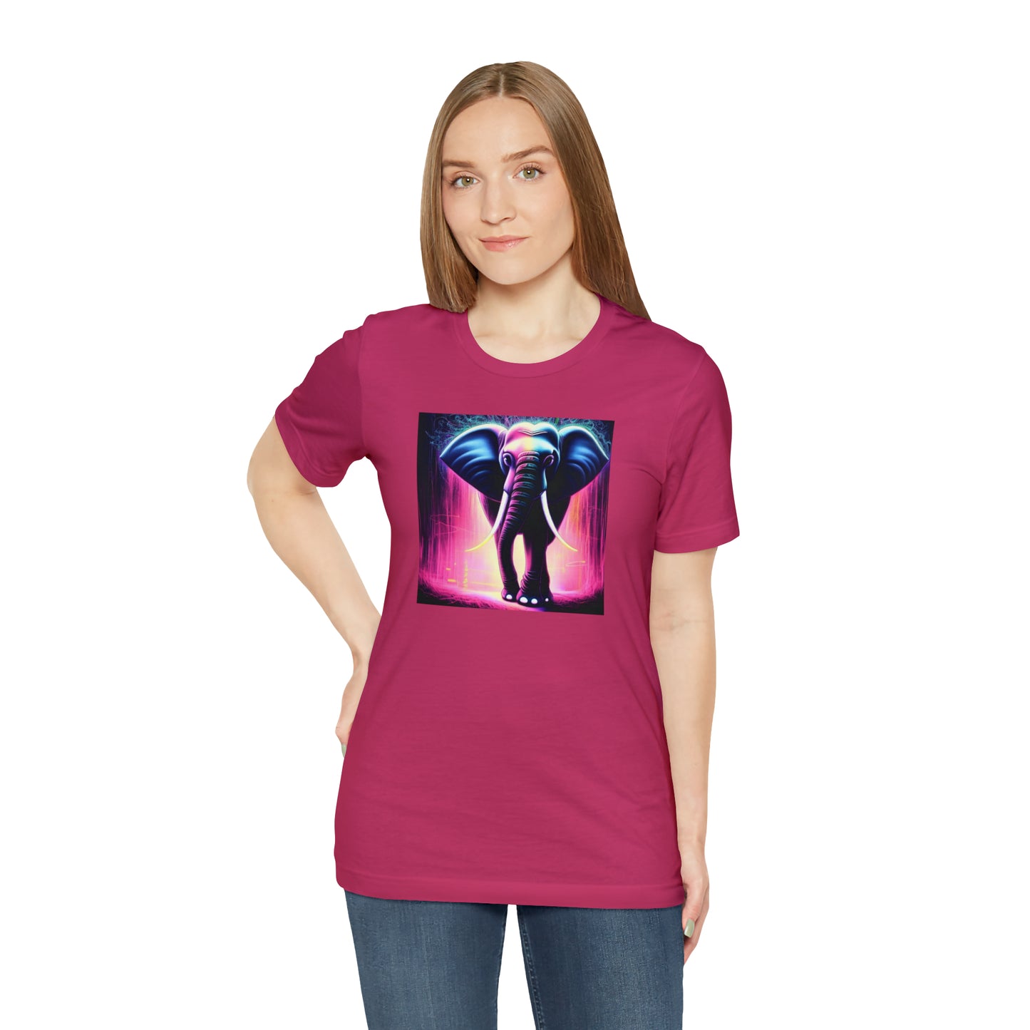 Pink Rain Elephant Tee