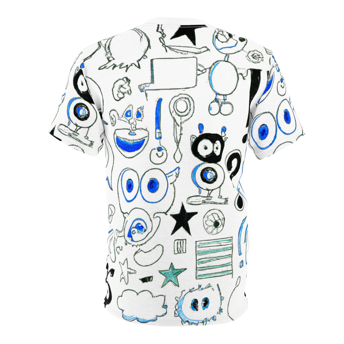 Blue Doodles Tee (AOP)