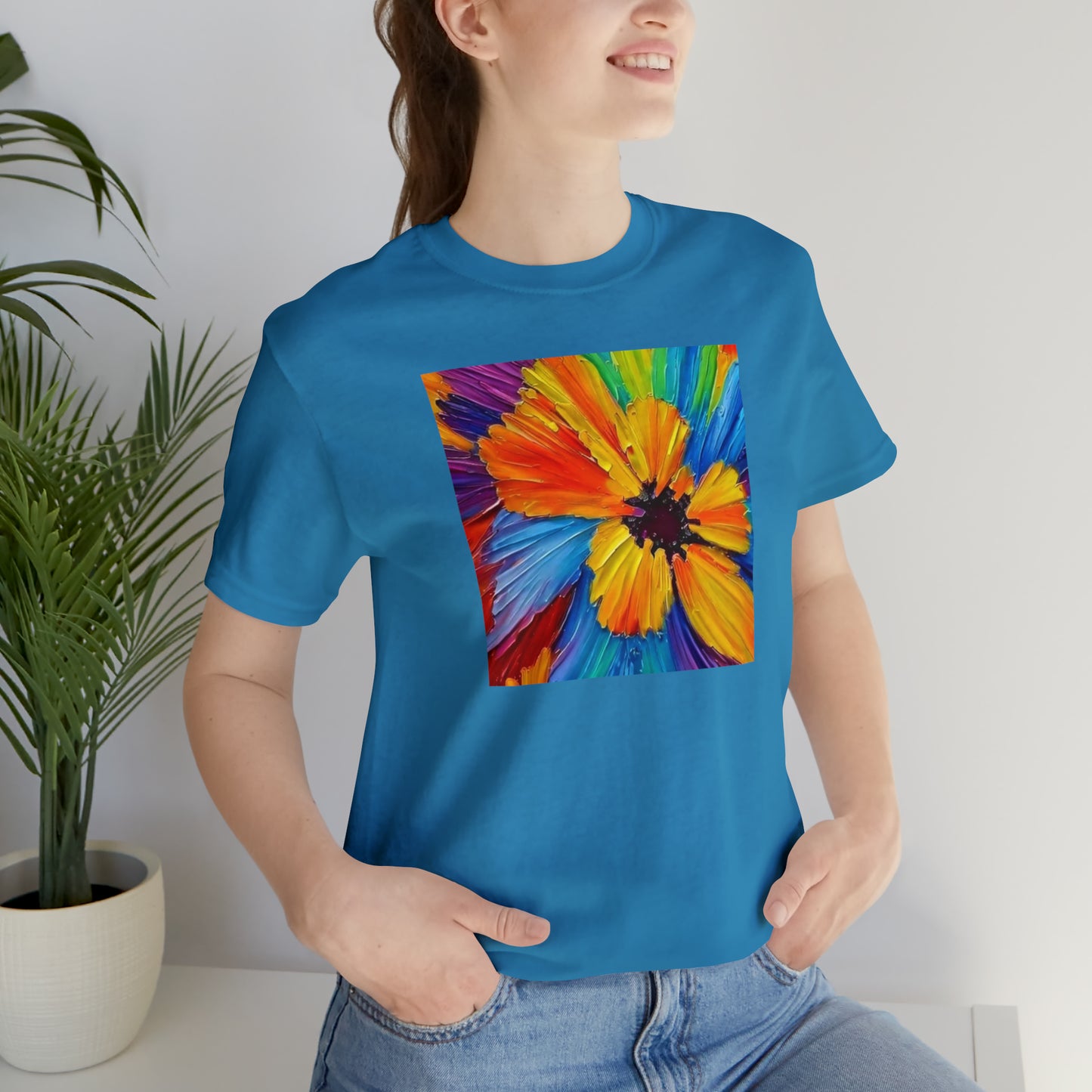Oil Painted Flower Tee