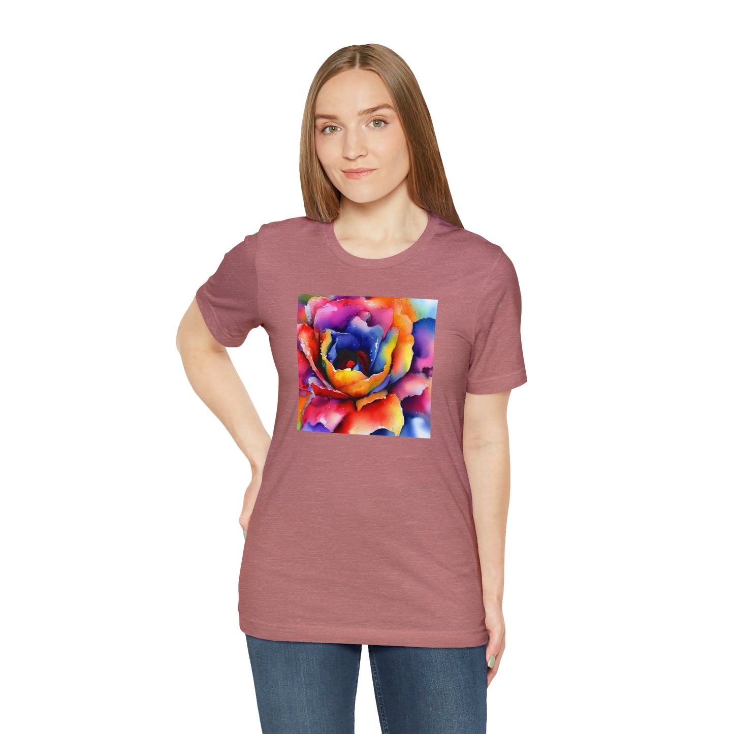 Open Watercolor Flower Tee