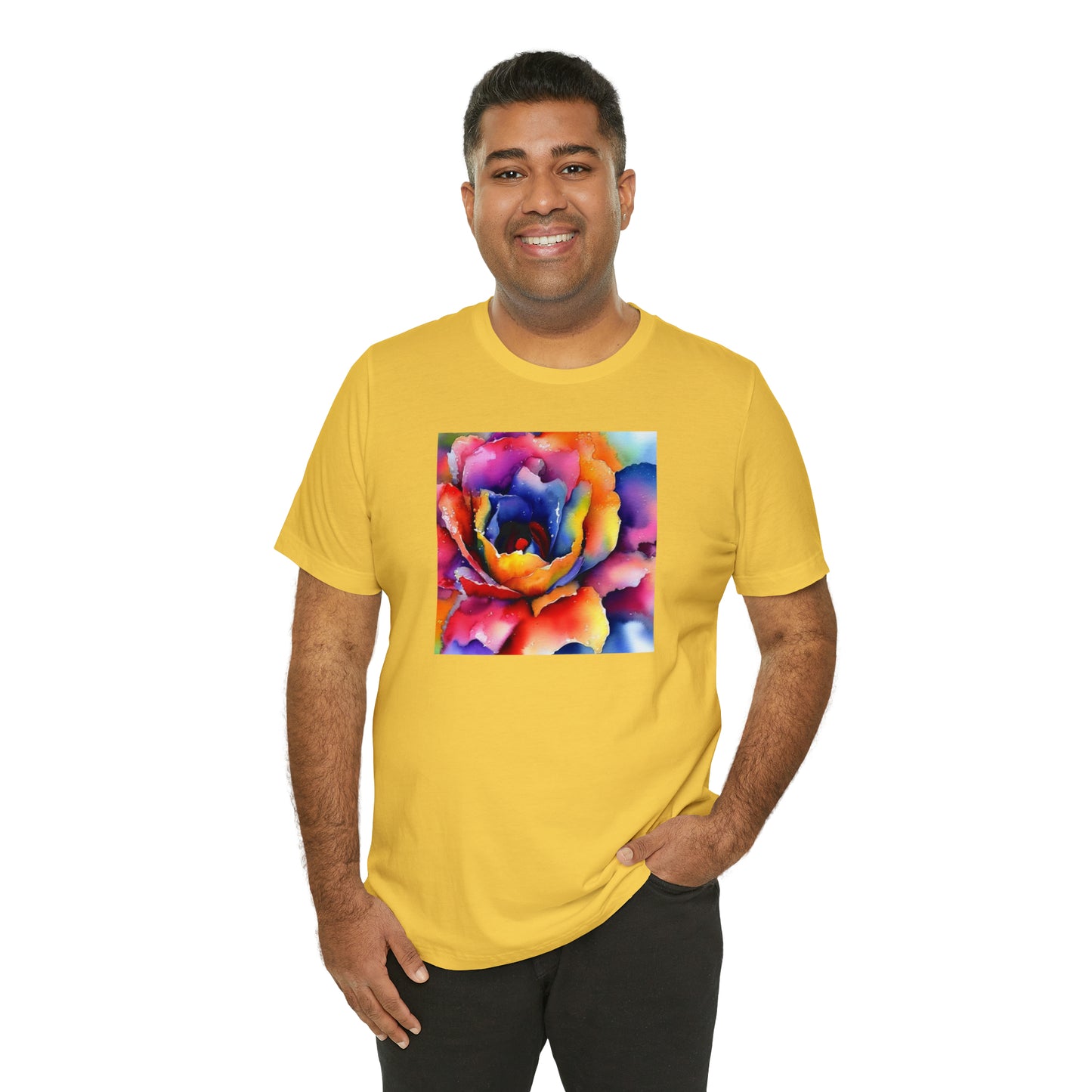 Open Watercolor Flower Tee