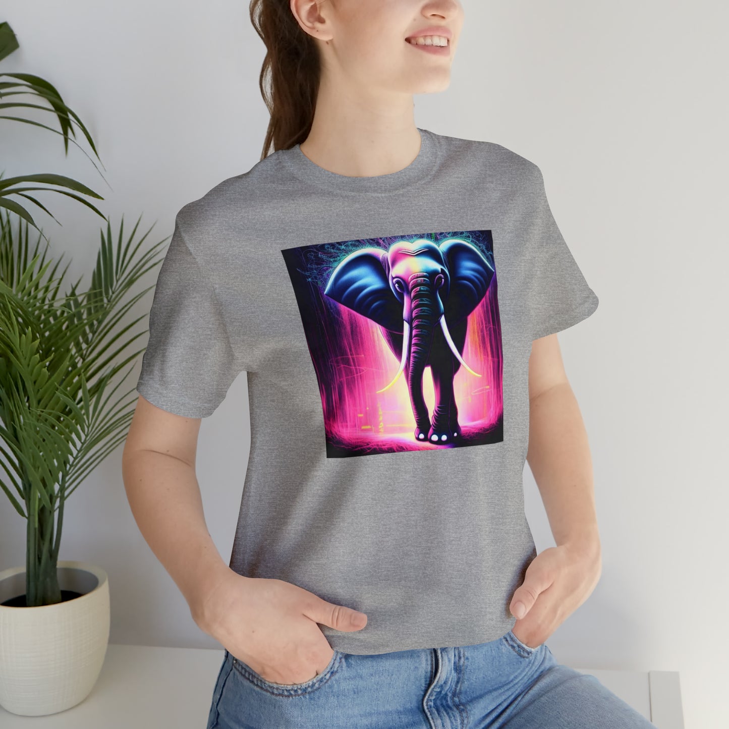 Pink Rain Elephant Tee