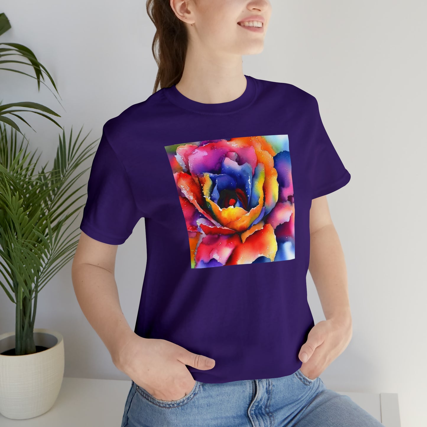 Open Watercolor Flower Tee
